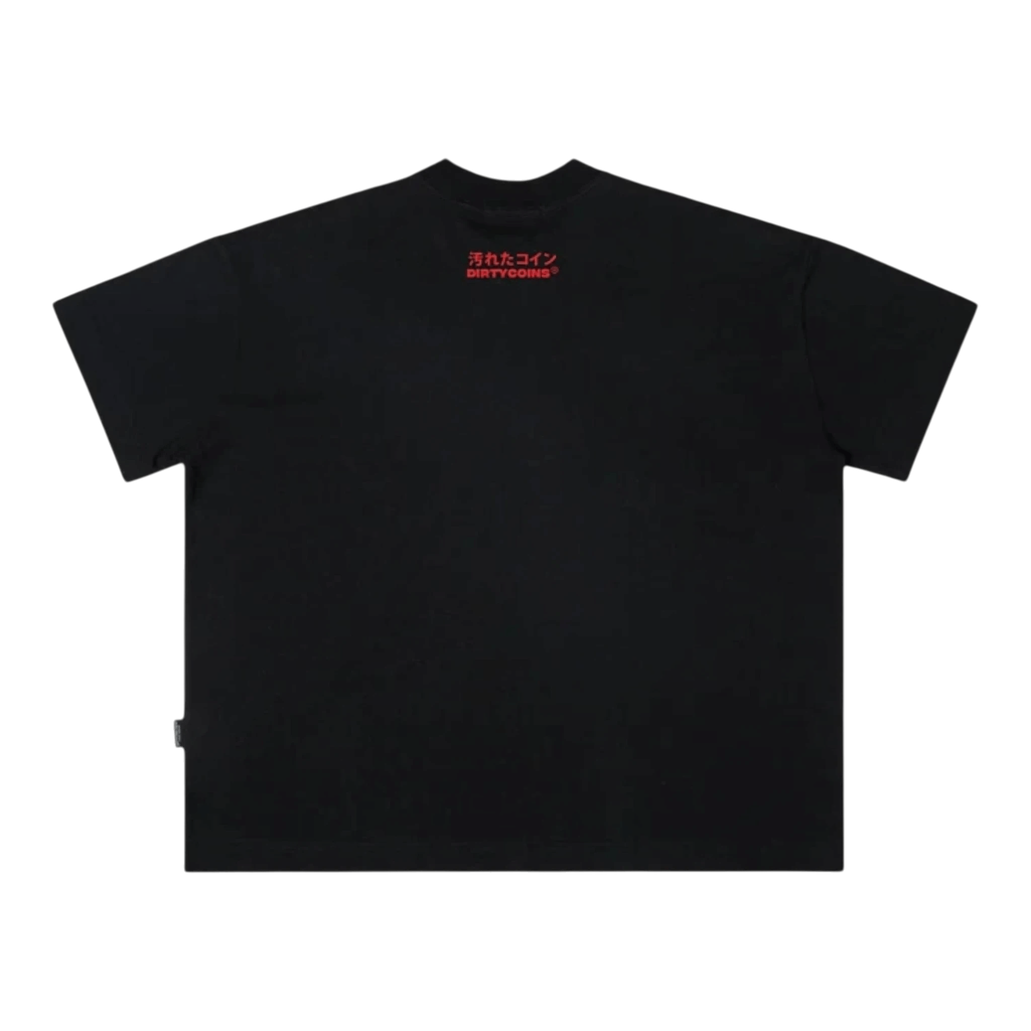 DirtyCoins Wavy Logo Regular Boxy T-Shirt Black