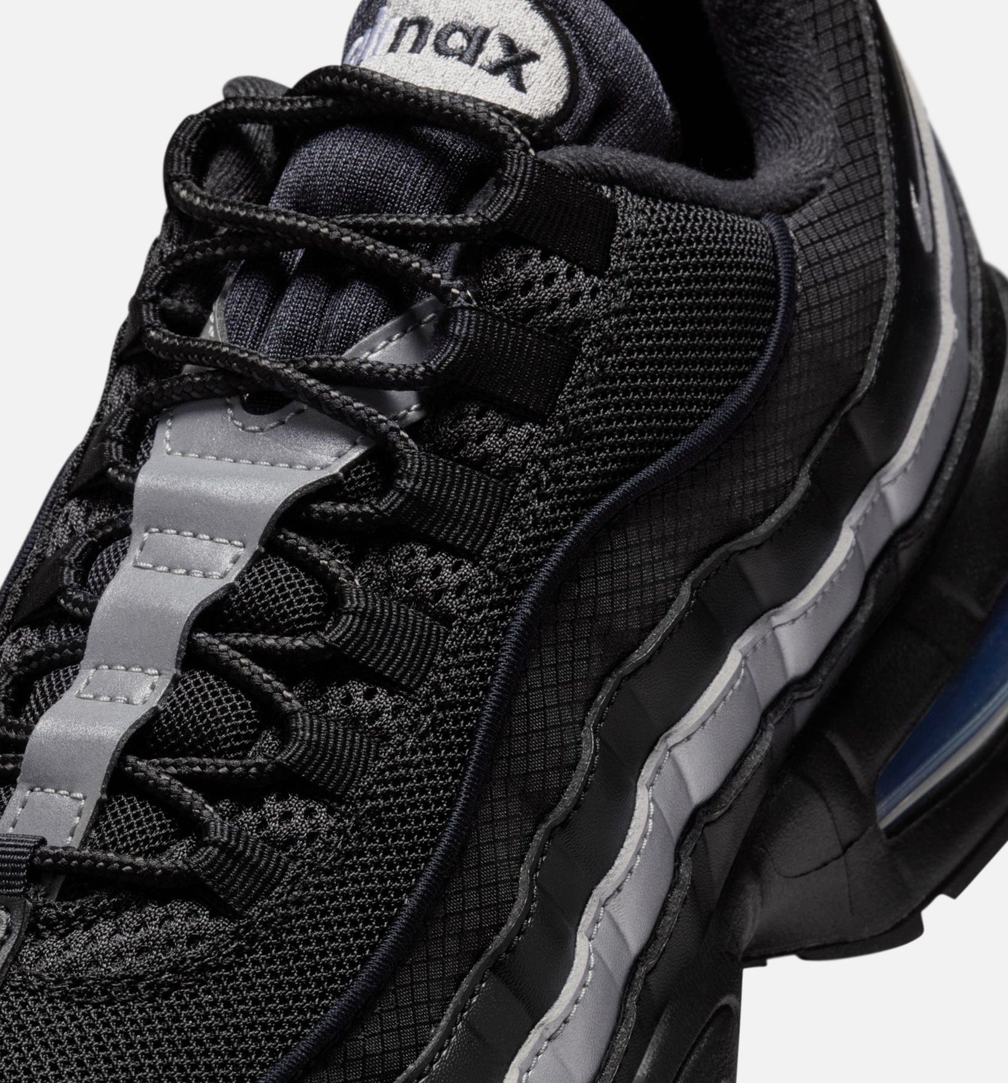Nike Air Max 95 Big Bubble OG Reflective Accents Mens Lifestyle Shoe - Black/Black/White/Metallic Silver