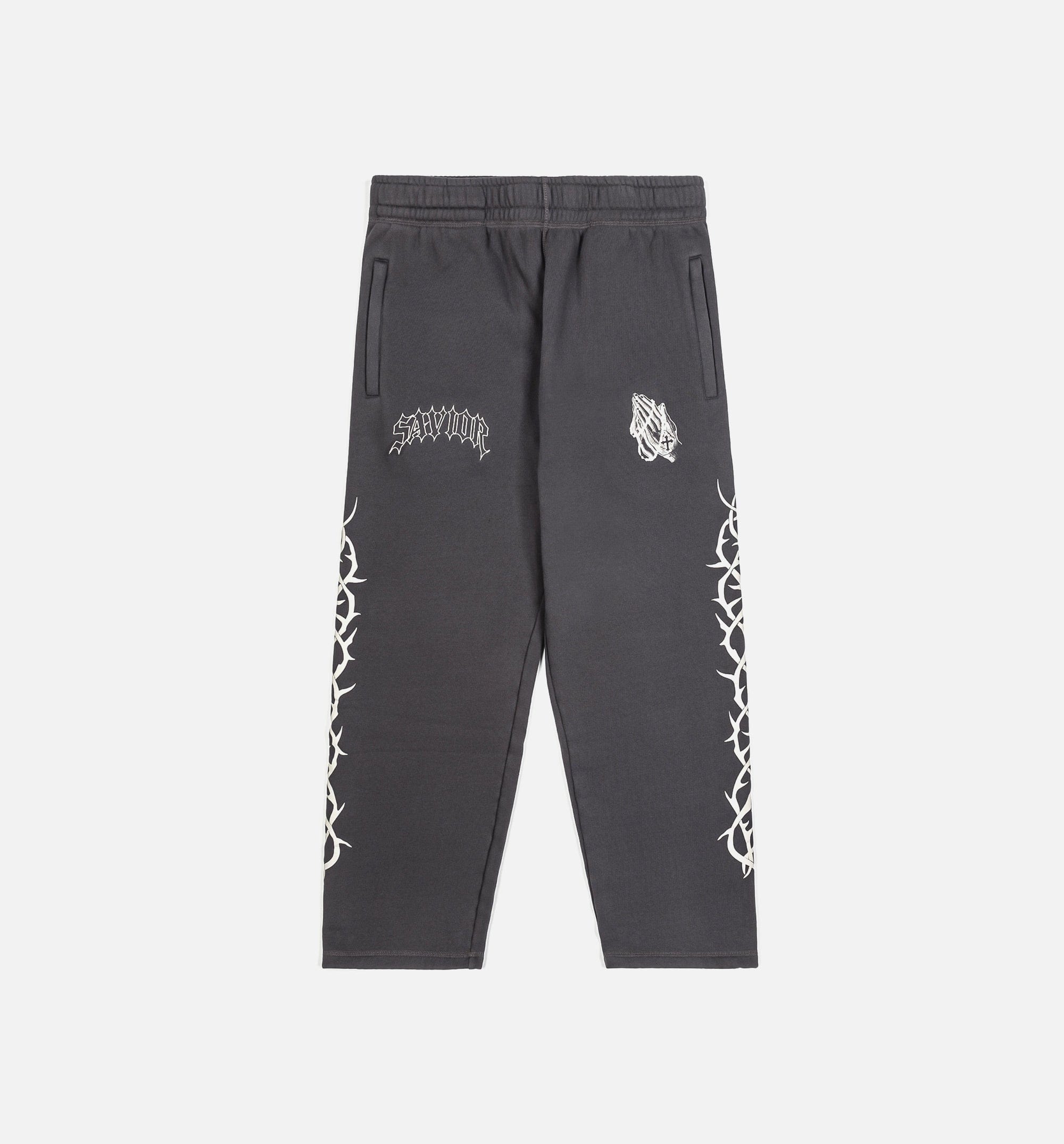 CTHDRL Prayer Washed Fleece Jogger Mens Pant - Grey/Beige
