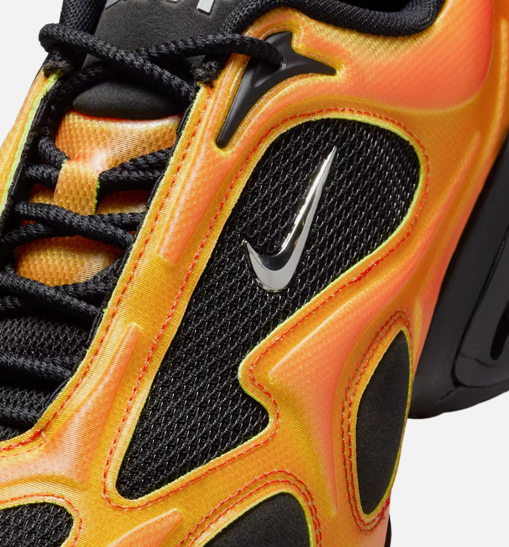Nike Air Max Muse Black and Metallic Silver Womens Lifestyle Shoe - Black/Bright Crimson/Volt/Metallic Silver