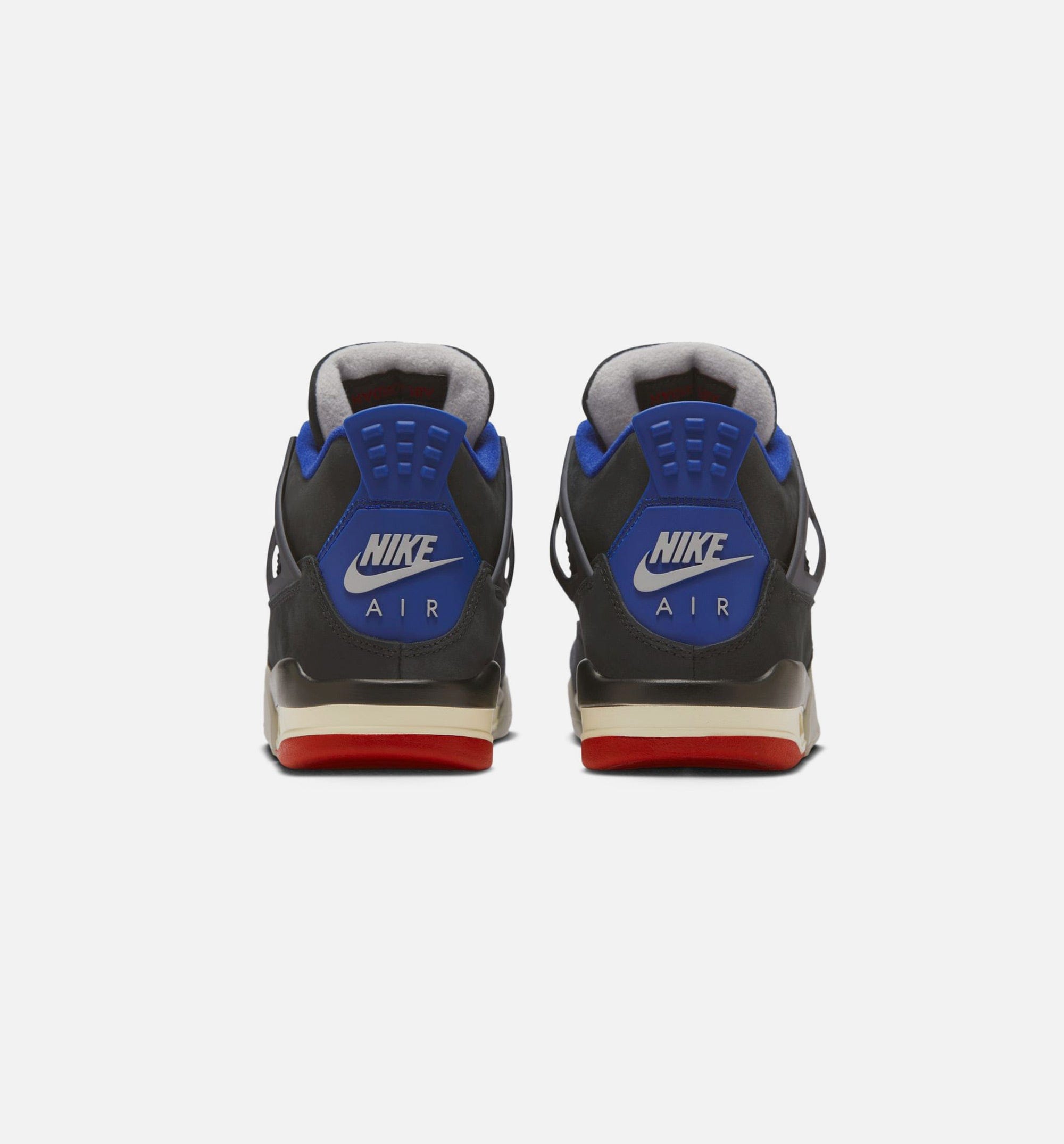 Air Jordan 4 Retro Rare Air Grade School Lifestyle Shoe - Black/Fire Red/Deep Royal Blue