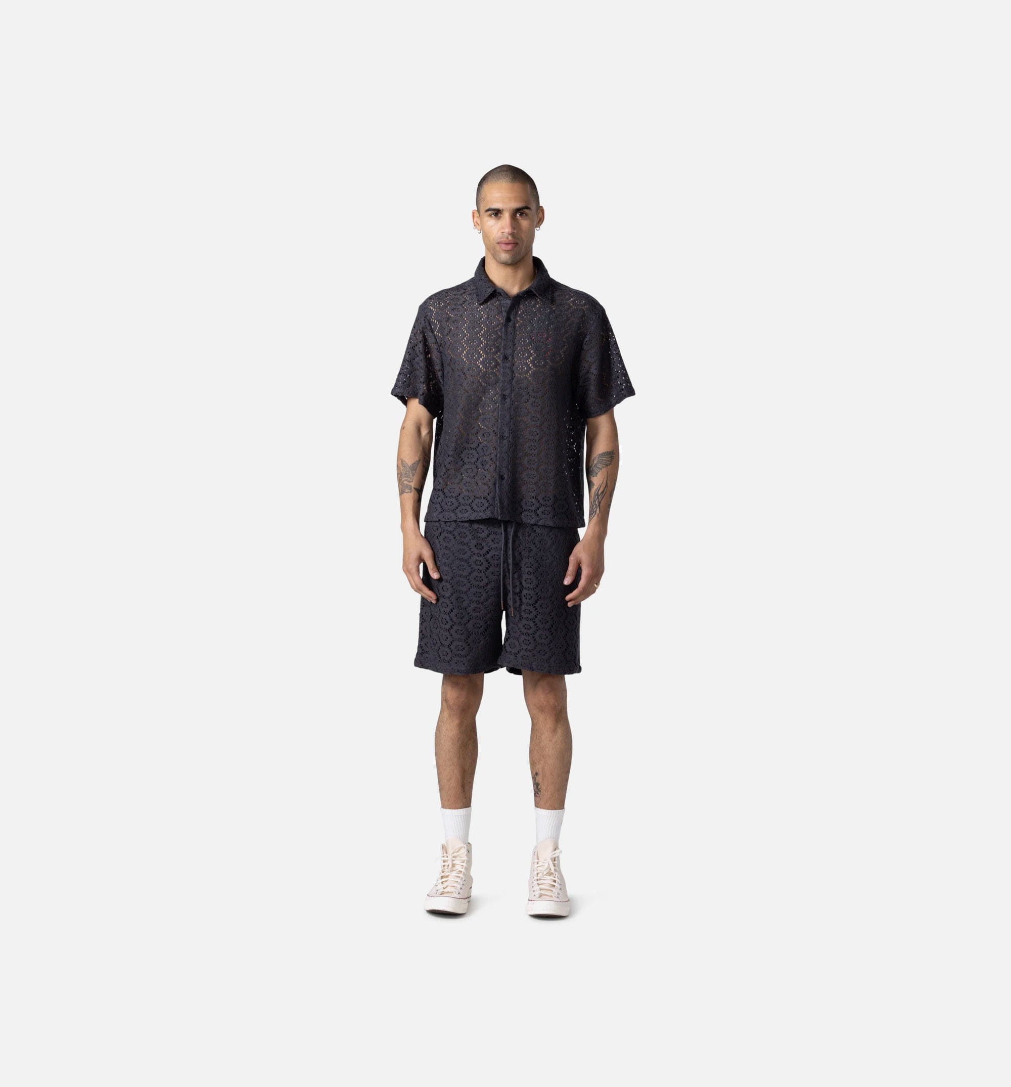 HONOR Crochet Mens Shorts - Black
