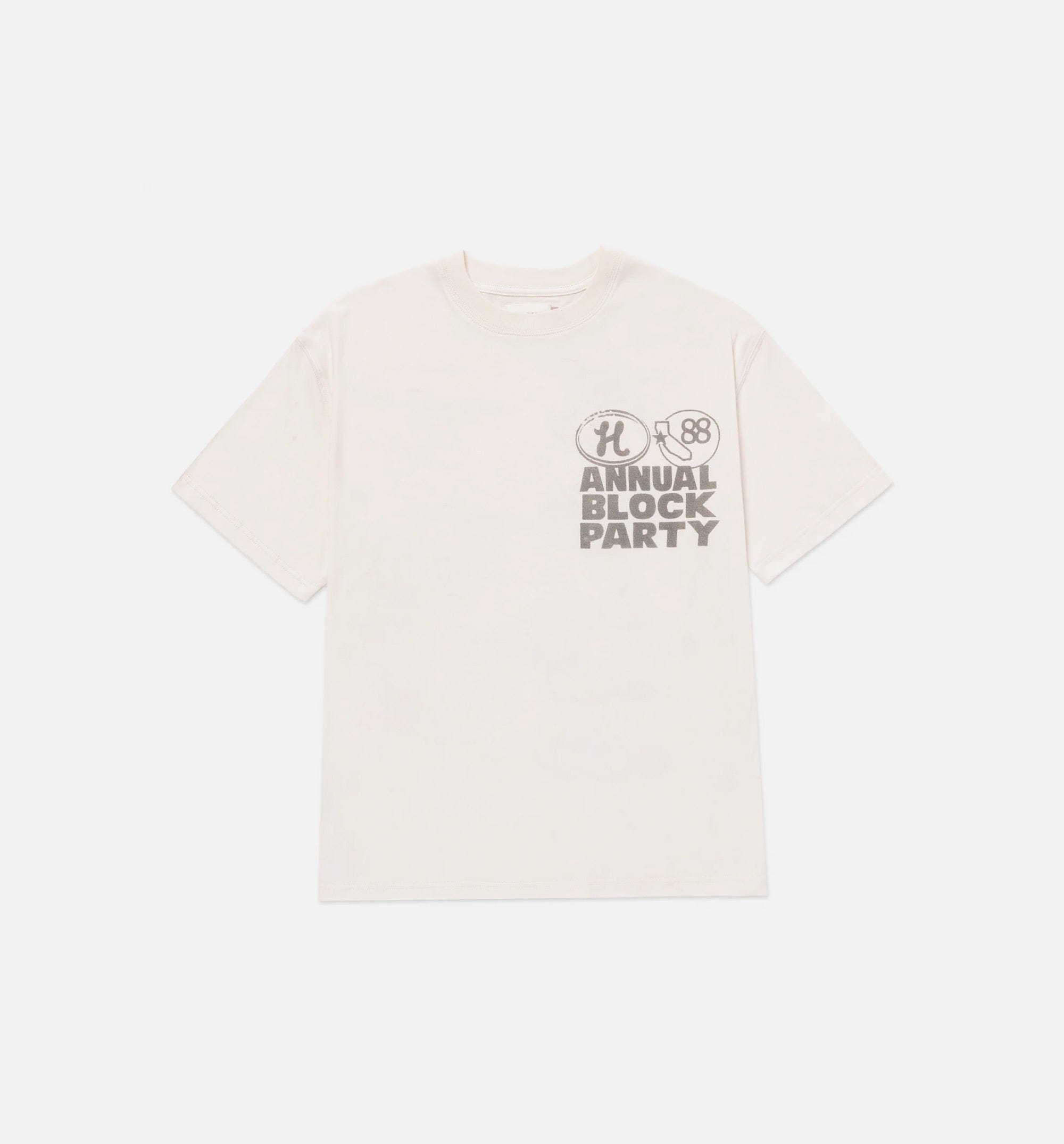 HONOR Annual Block Party Mens Short Sleeve Shirt - Bone