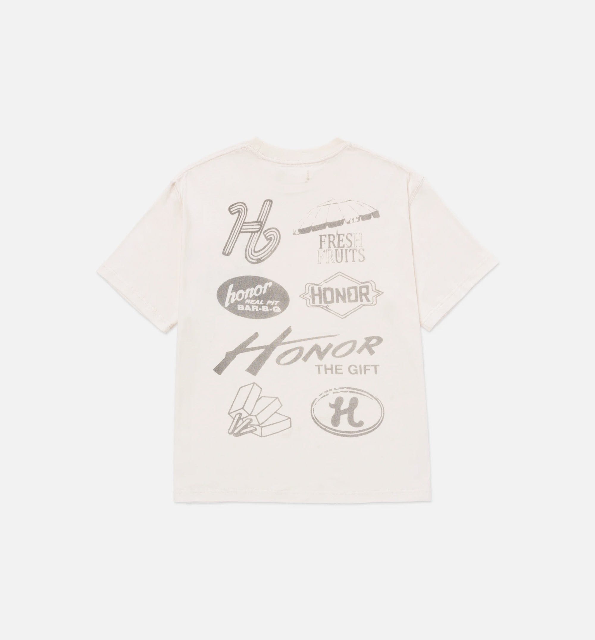 HONOR Annual Block Party Mens Short Sleeve Shirt - Bone