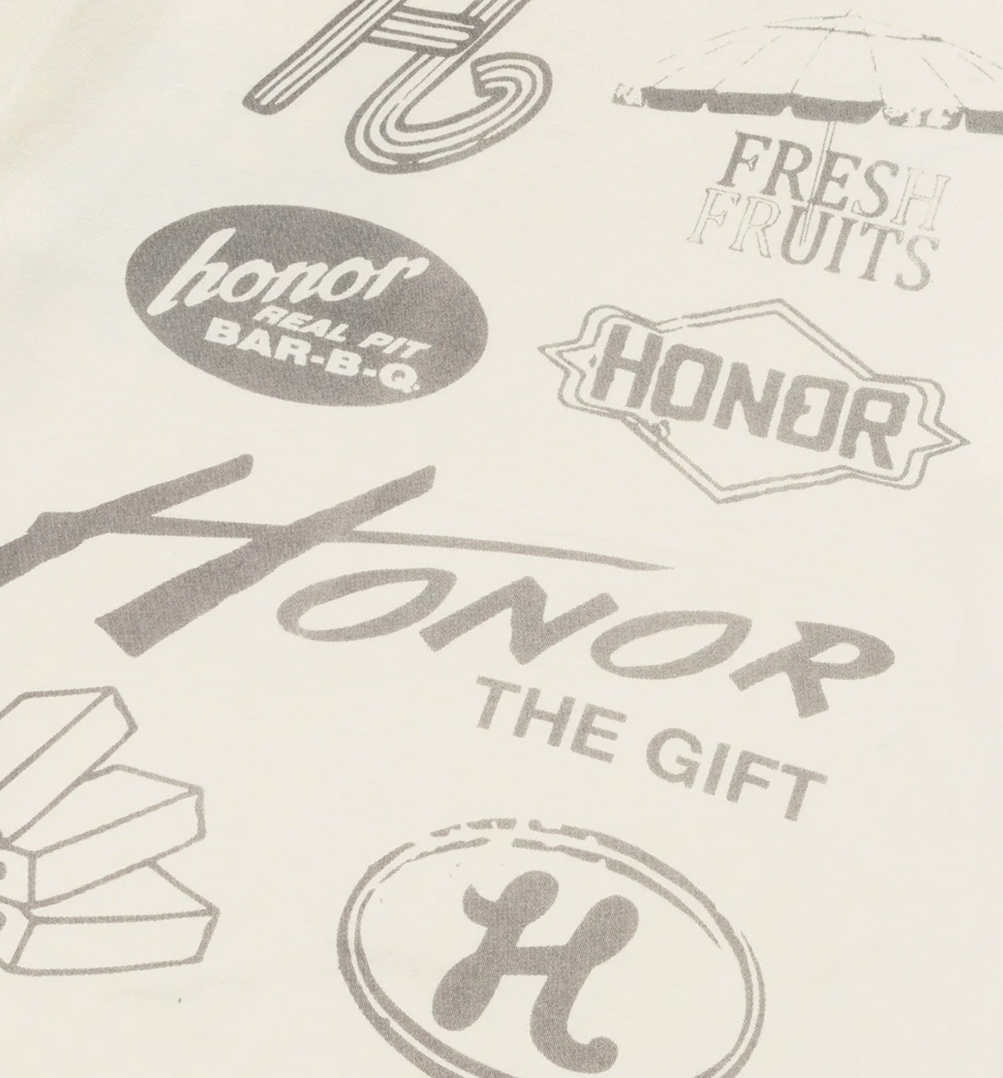 HONOR Annual Block Party Mens Short Sleeve Shirt - Bone