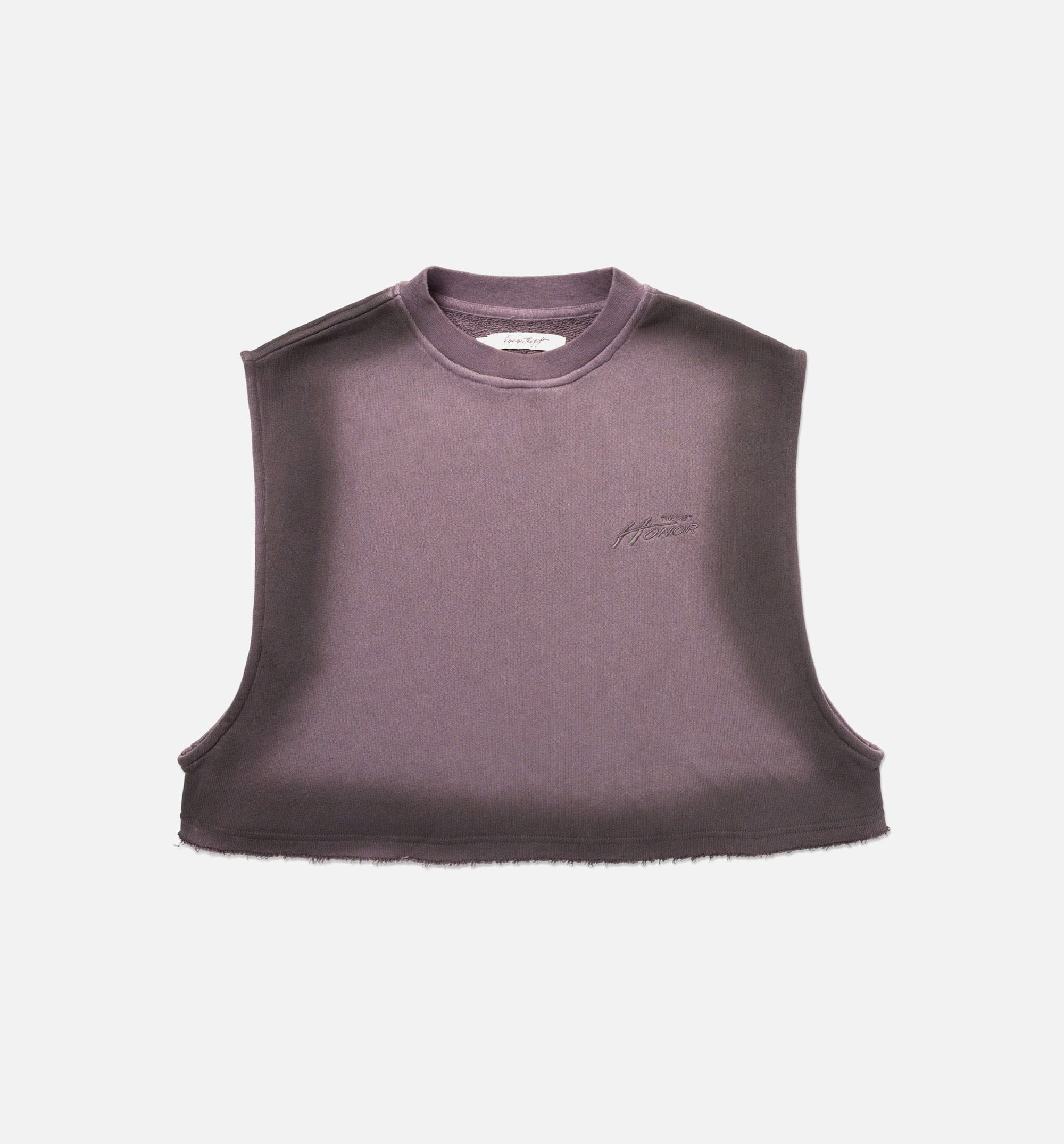 HONOR Cropped Spray Muscle Womens Tank Top - Black