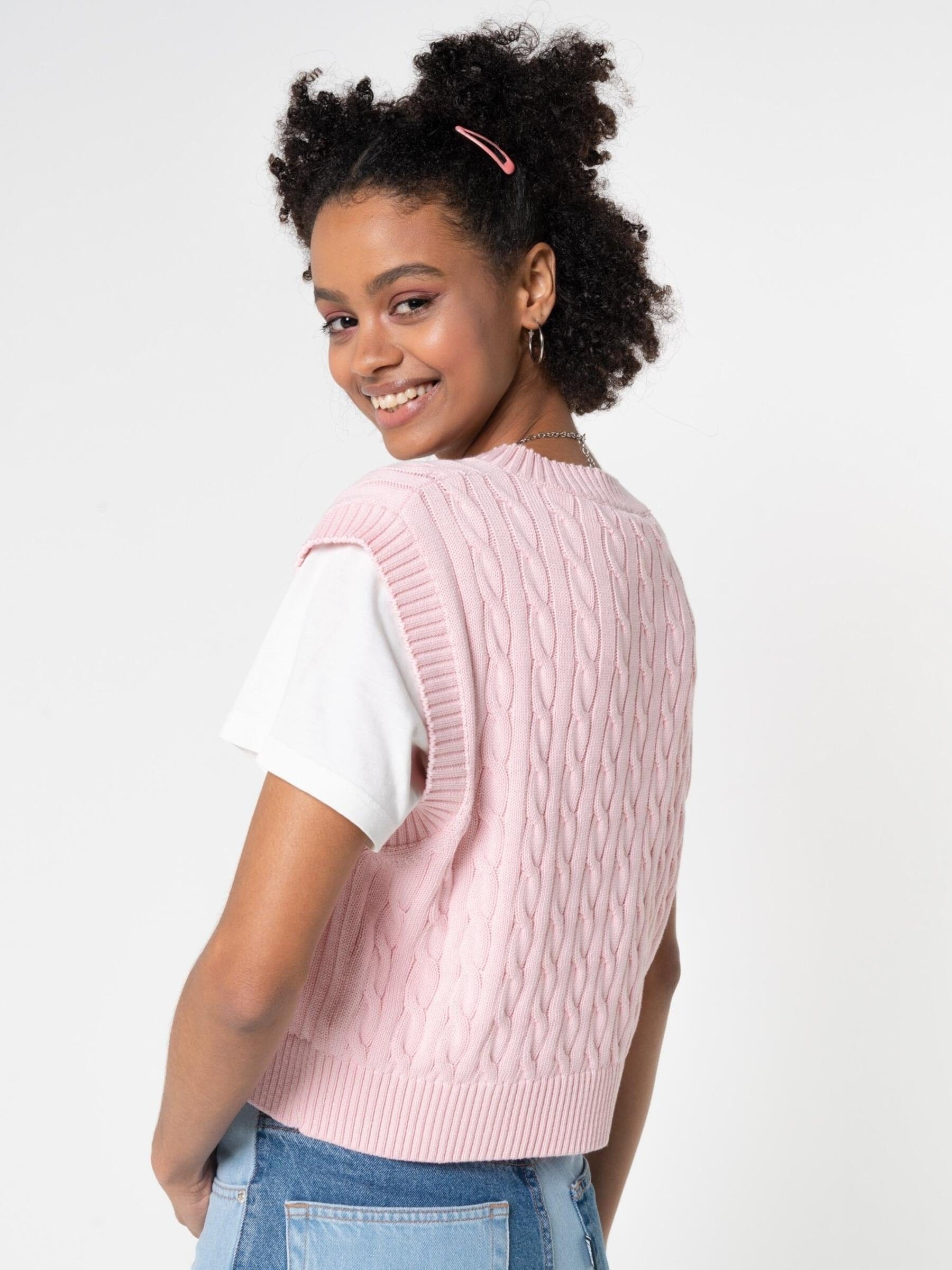 Minga London Heart Pink Knitted Vest