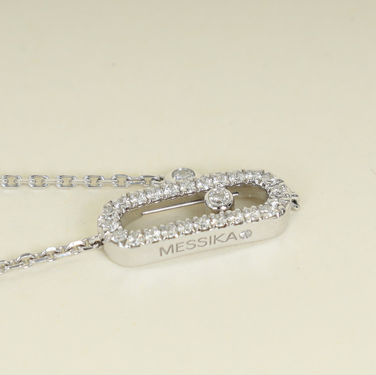 Messika 18K White Gold Move Uno Studded Diamond Bracelet