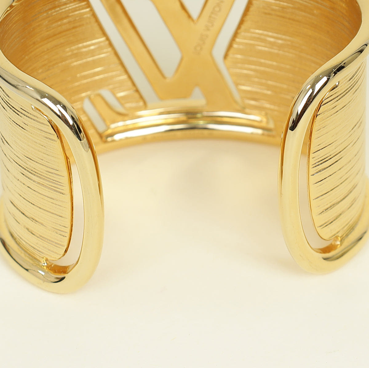 Louis Vuitton Gold Tone Initiales Bracelet