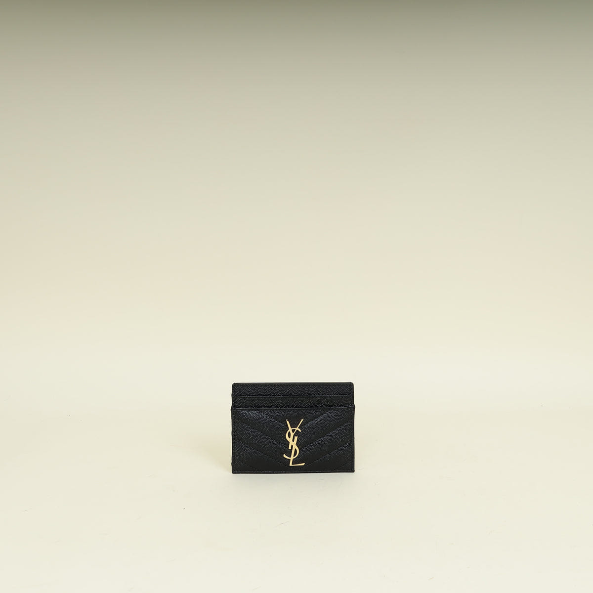 Saint Laurent YSL Black Cassandre Matelasse Card Holder