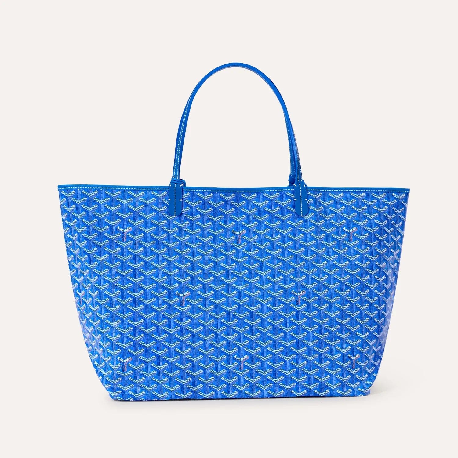 Goyard Saint Louis Croc GM Tote Bag in Sky Blue Goyardine Canvas & Chevroches Calfskin Leather