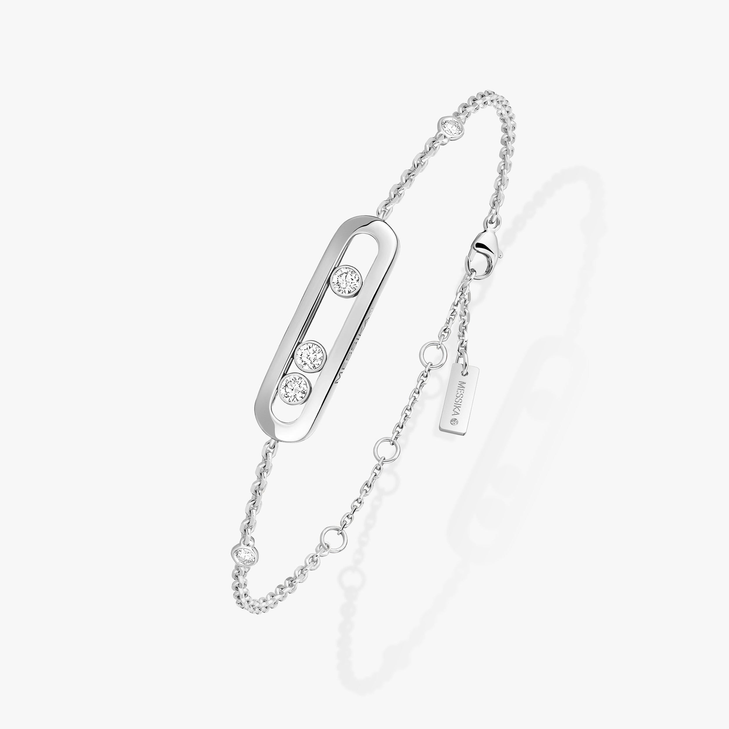 Messika Baby Move Pavé Diamond Bracelet in 18K White Gold