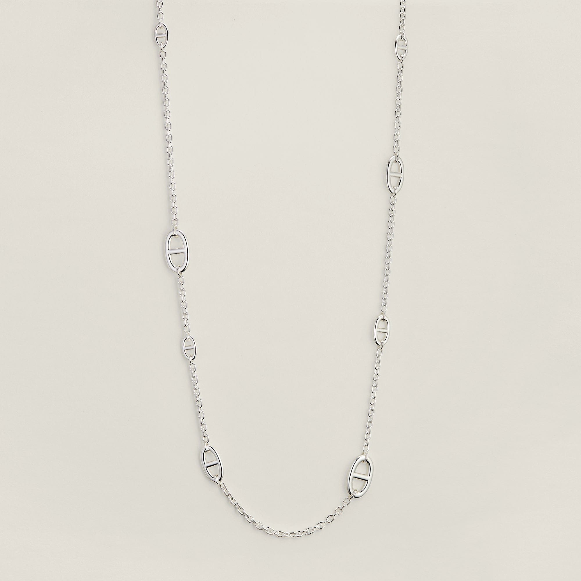 Hermès Farandole Long Necklace 80 in Sterling Silver
