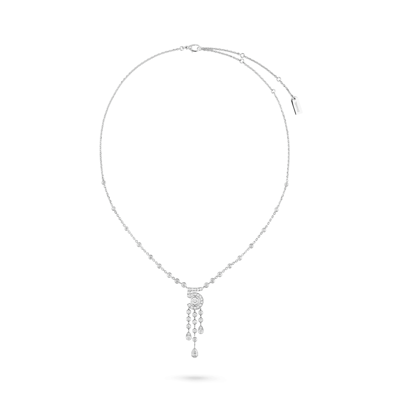 CHANEL Eternal N°5 Necklace in 18K White Gold and Diamonds