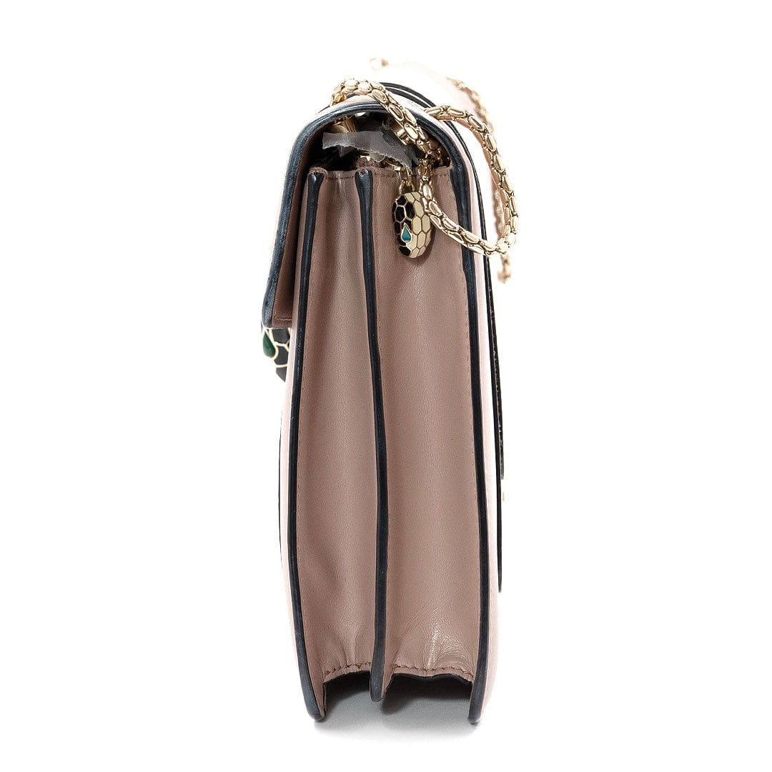 Bulgari Dust Rose Serpenti Forever Flap Shoulder Bag