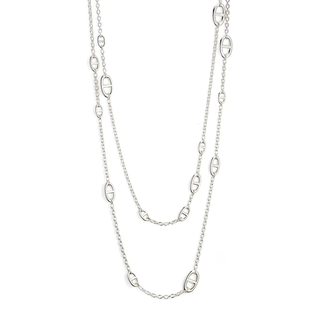 Hermès Farandole Sautoir 160cm Sterling Silver Necklace