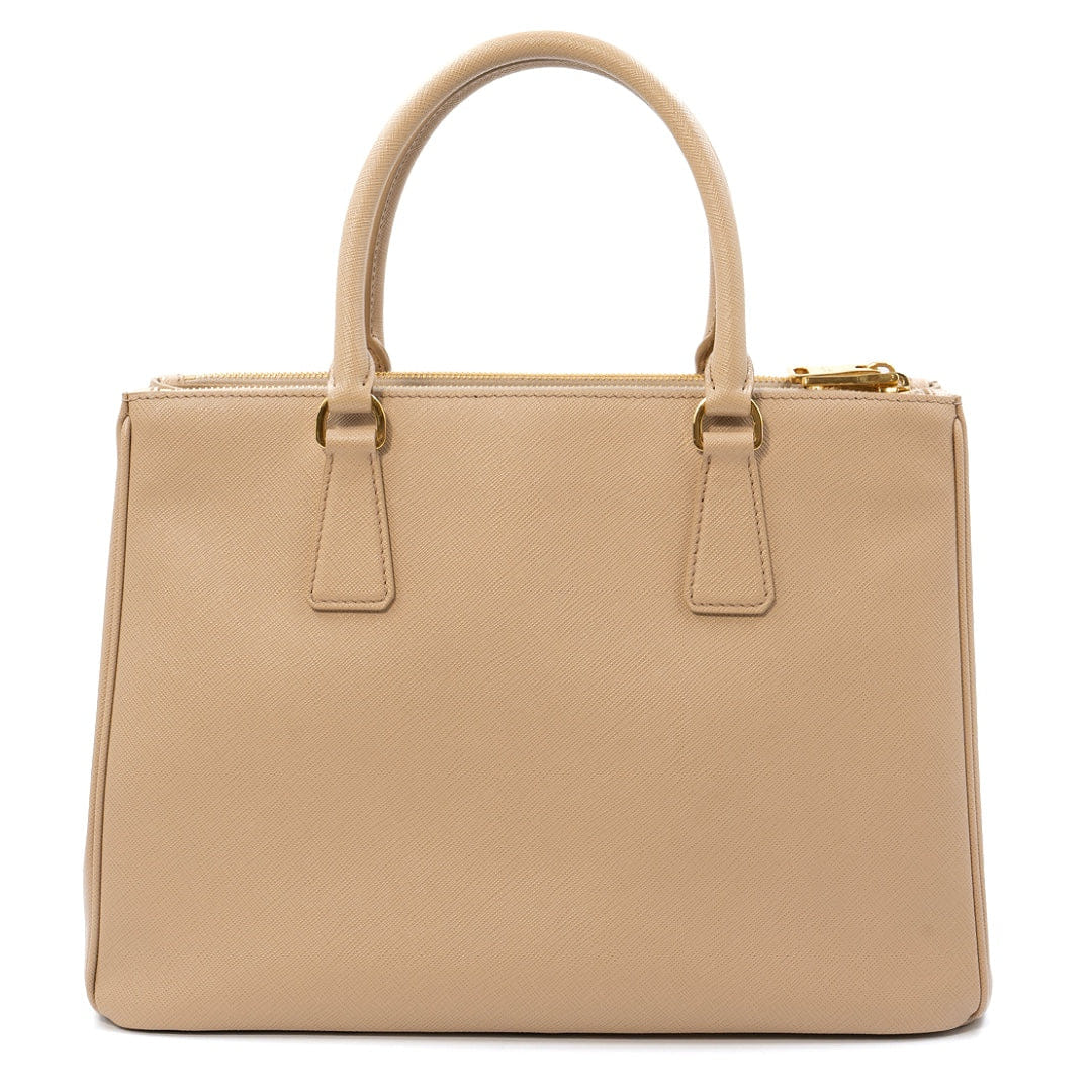 Prada Galleria Large Saffiano Leather Tote Bag in Beige