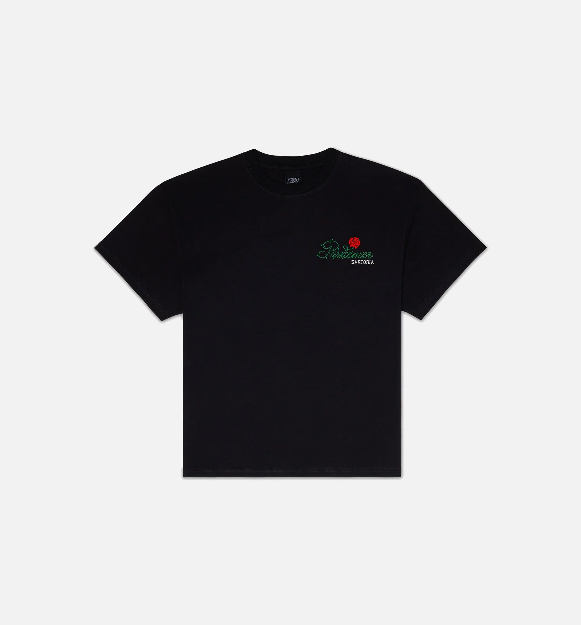 PASDEMER Sartoria Mens Short Sleeve Shirt - Black