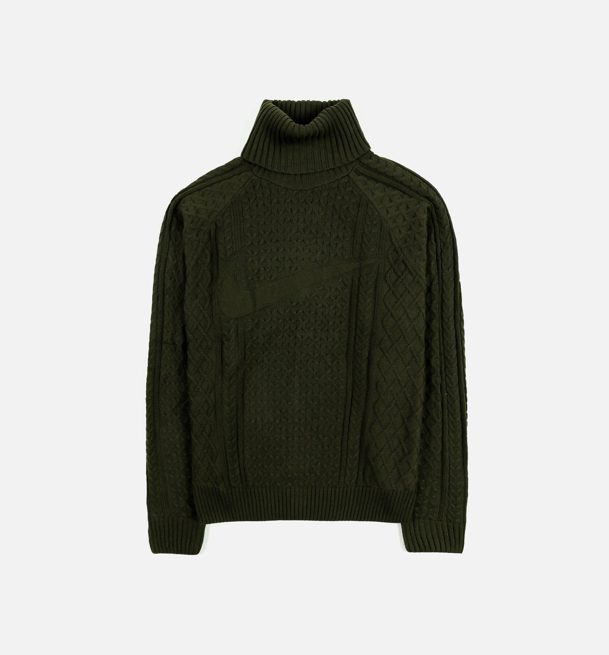 Nike NSW Cable Knit Turtleneck Mens Sweater - Green
