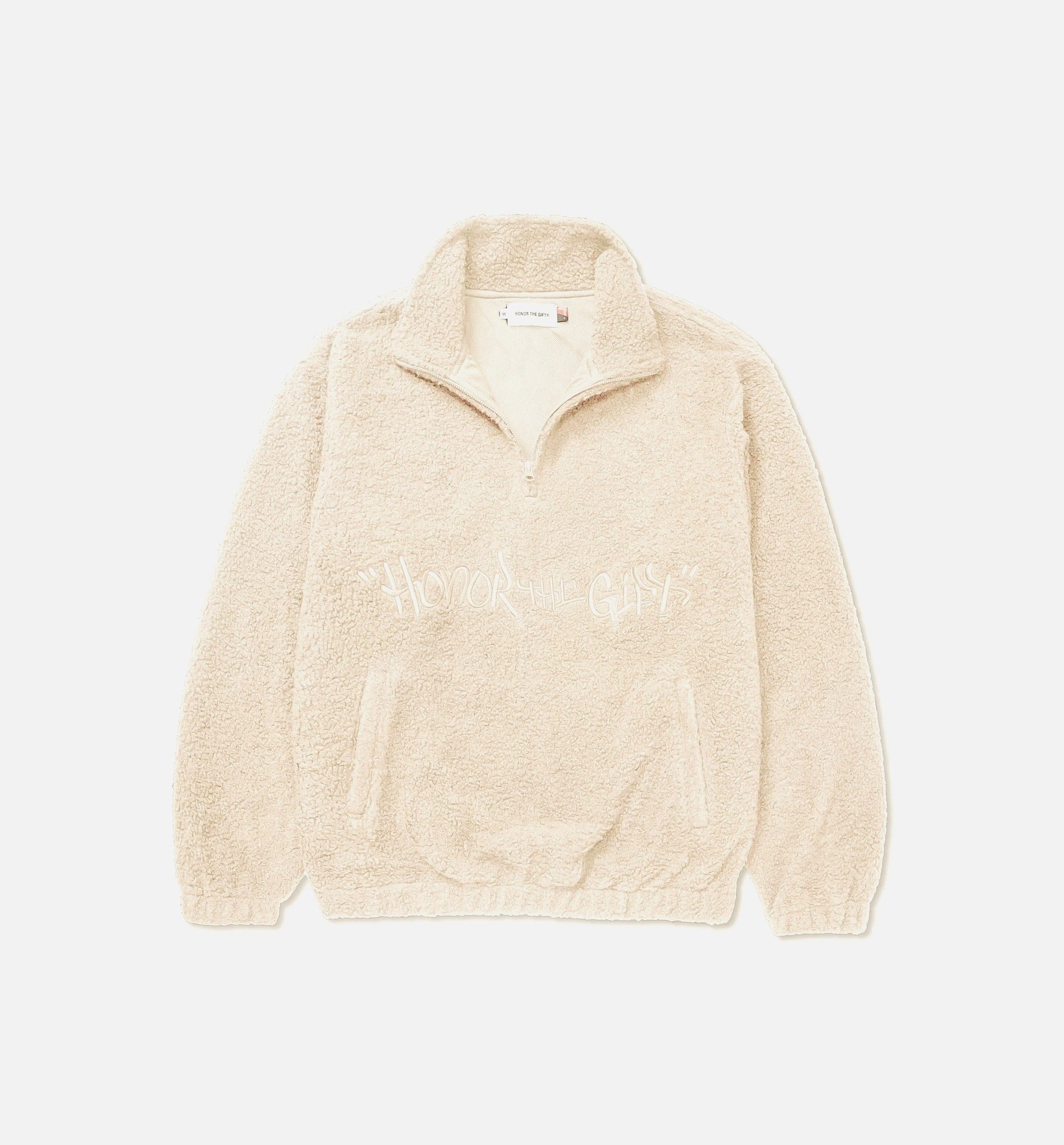 HONOR Script Sherpa Zip Mens Jacket - Bone