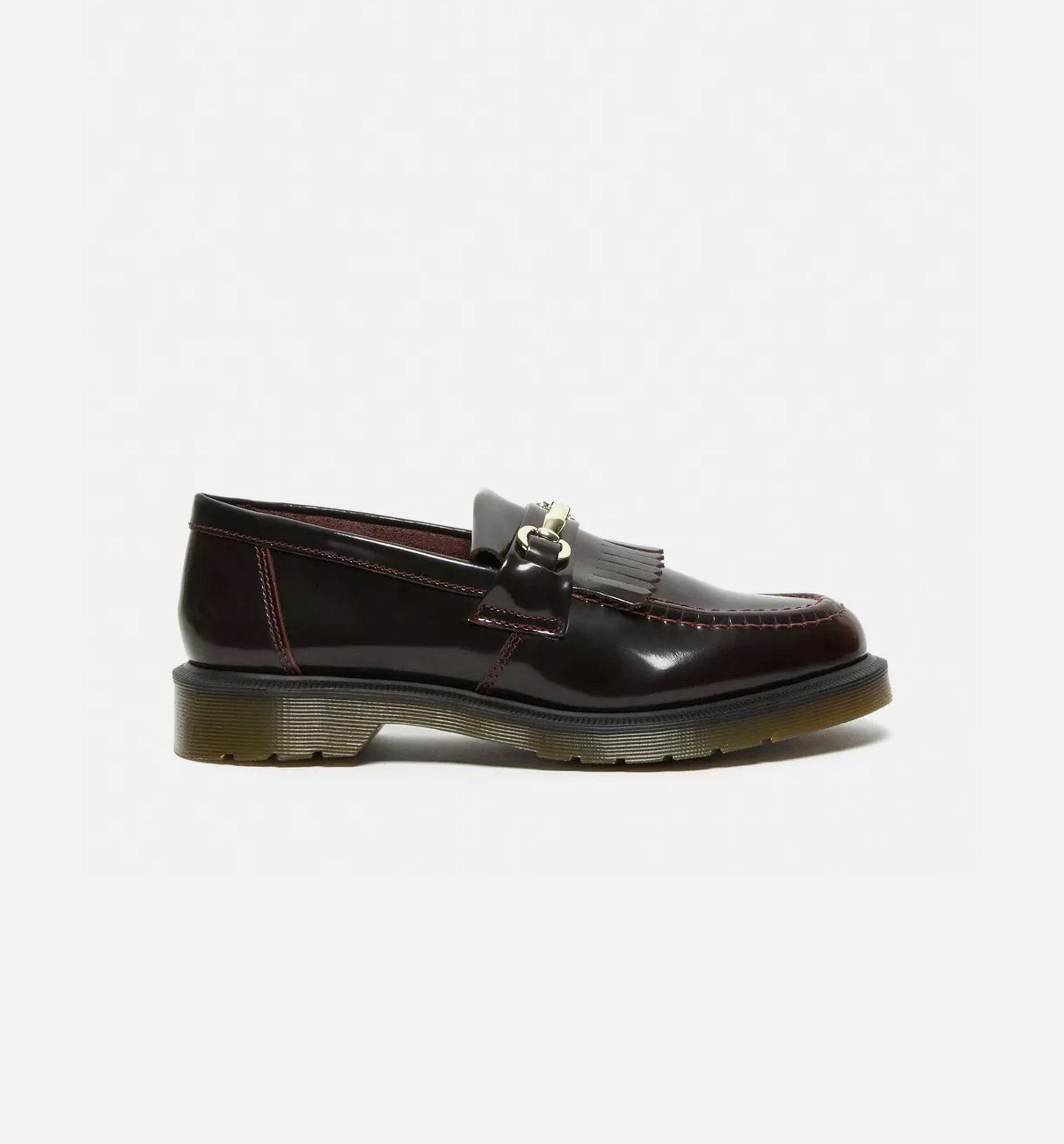 Dr. Martens Adrian Snaffle Smooth Leather Kiltie Loafers Mens Lifestyle Shoe - Cherry Red