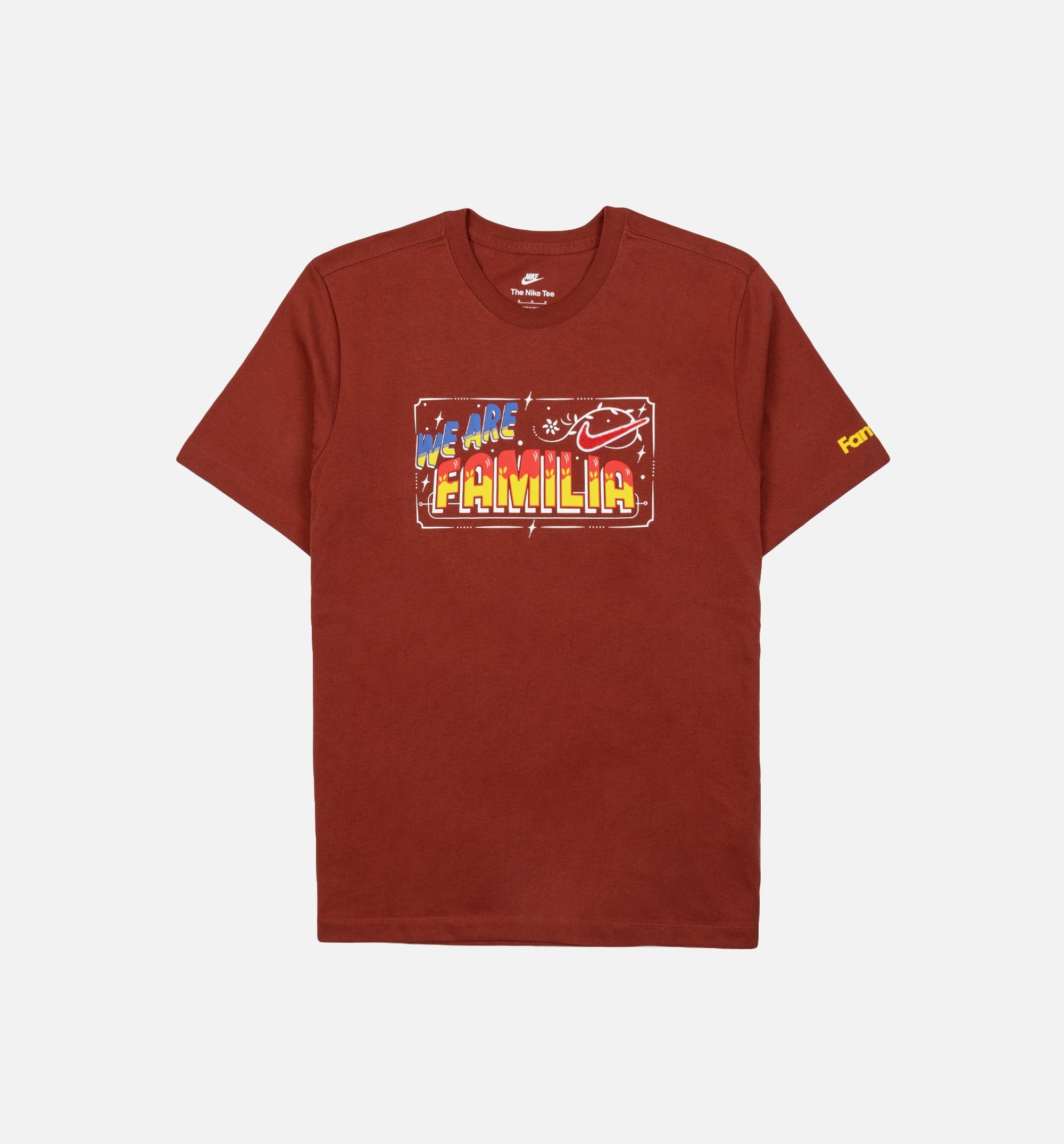 Nike NSW Somos Familia Mens Short Sleeve Shirt - Brown