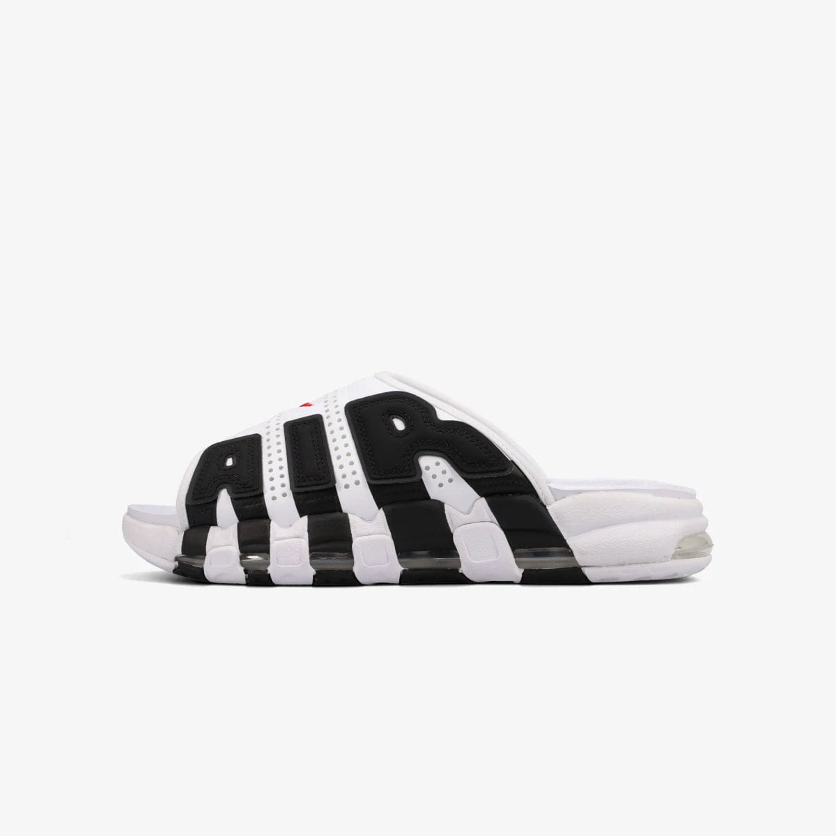 NIKE AIR MORE UPTEMPO SLIDE WHITE/VARSITY RED/BLACK