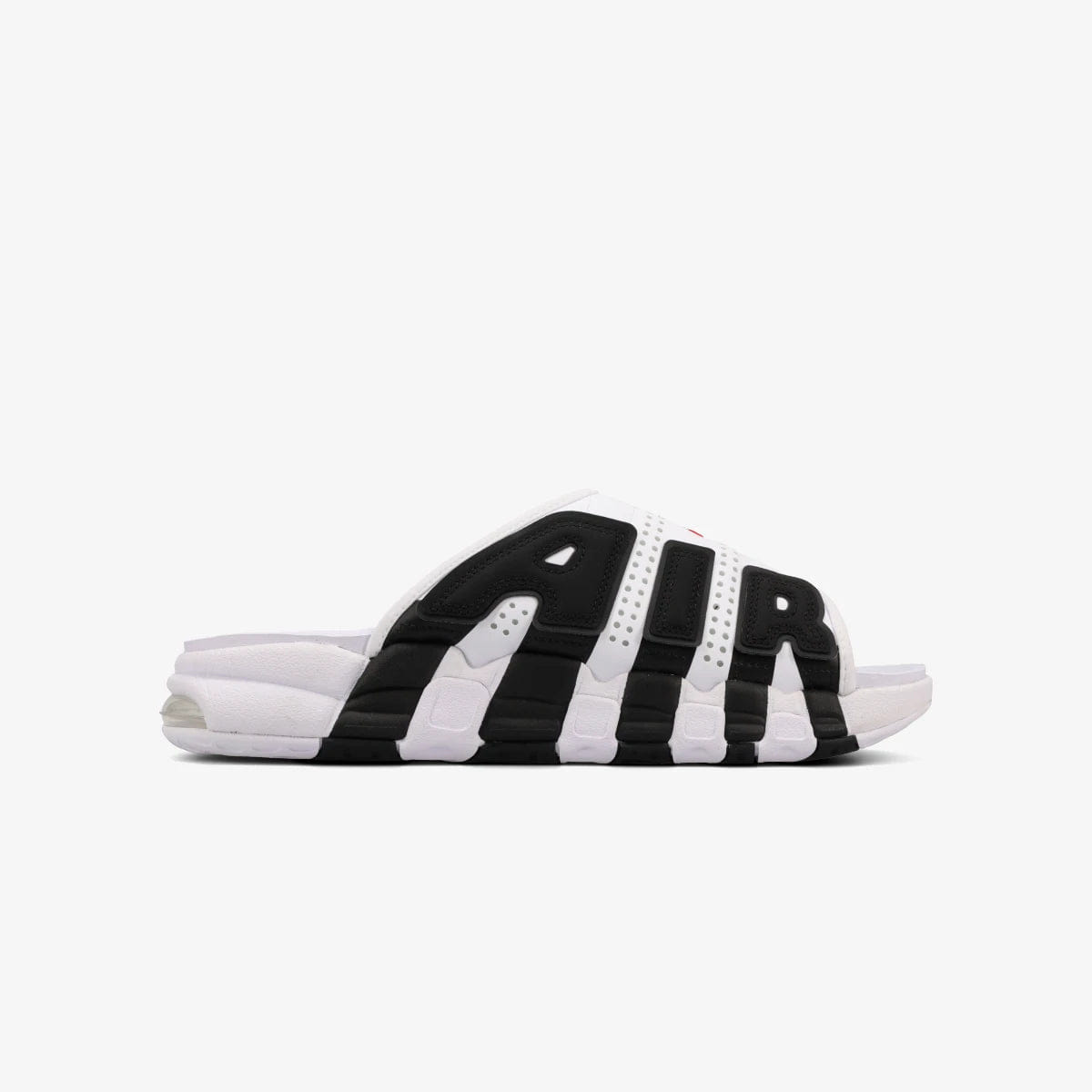 NIKE AIR MORE UPTEMPO SLIDE WHITE/VARSITY RED/BLACK