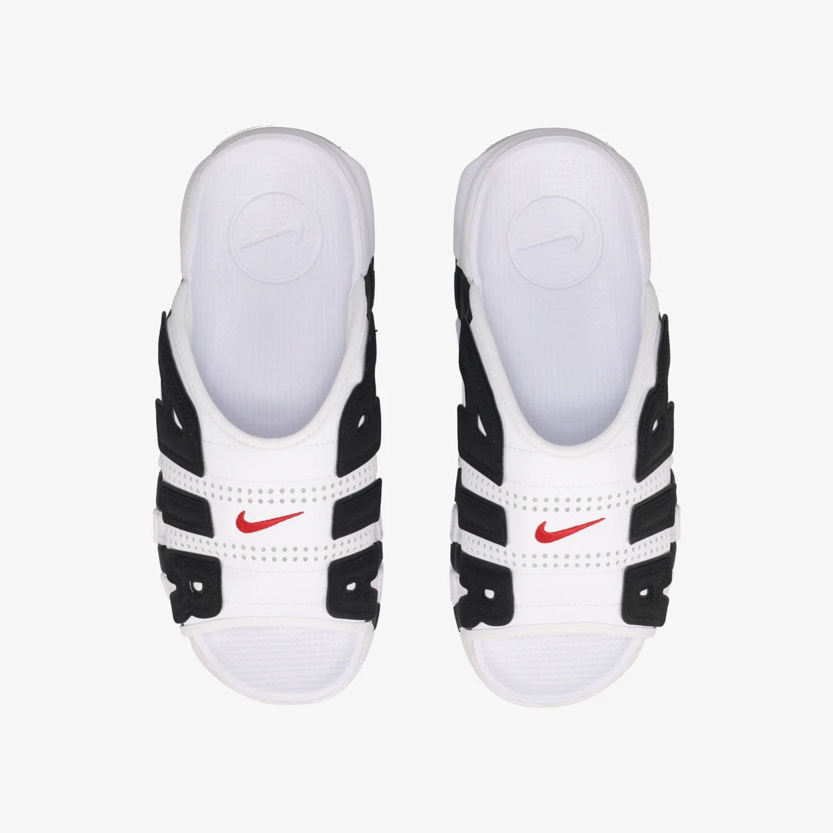 NIKE AIR MORE UPTEMPO SLIDE WHITE/VARSITY RED/BLACK
