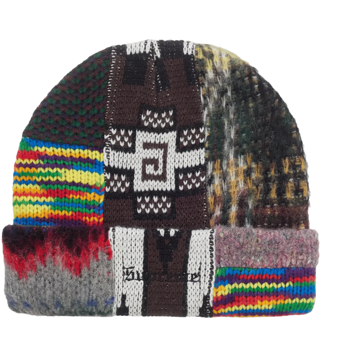 Supreme Patchwork Beanie Brown