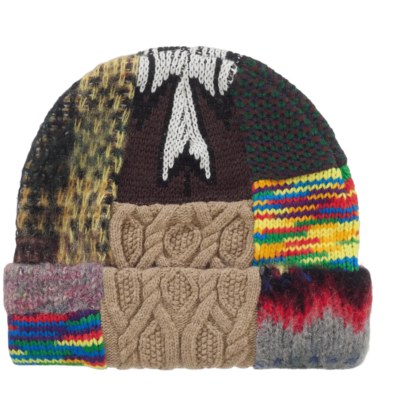 Supreme Patchwork Beanie Brown