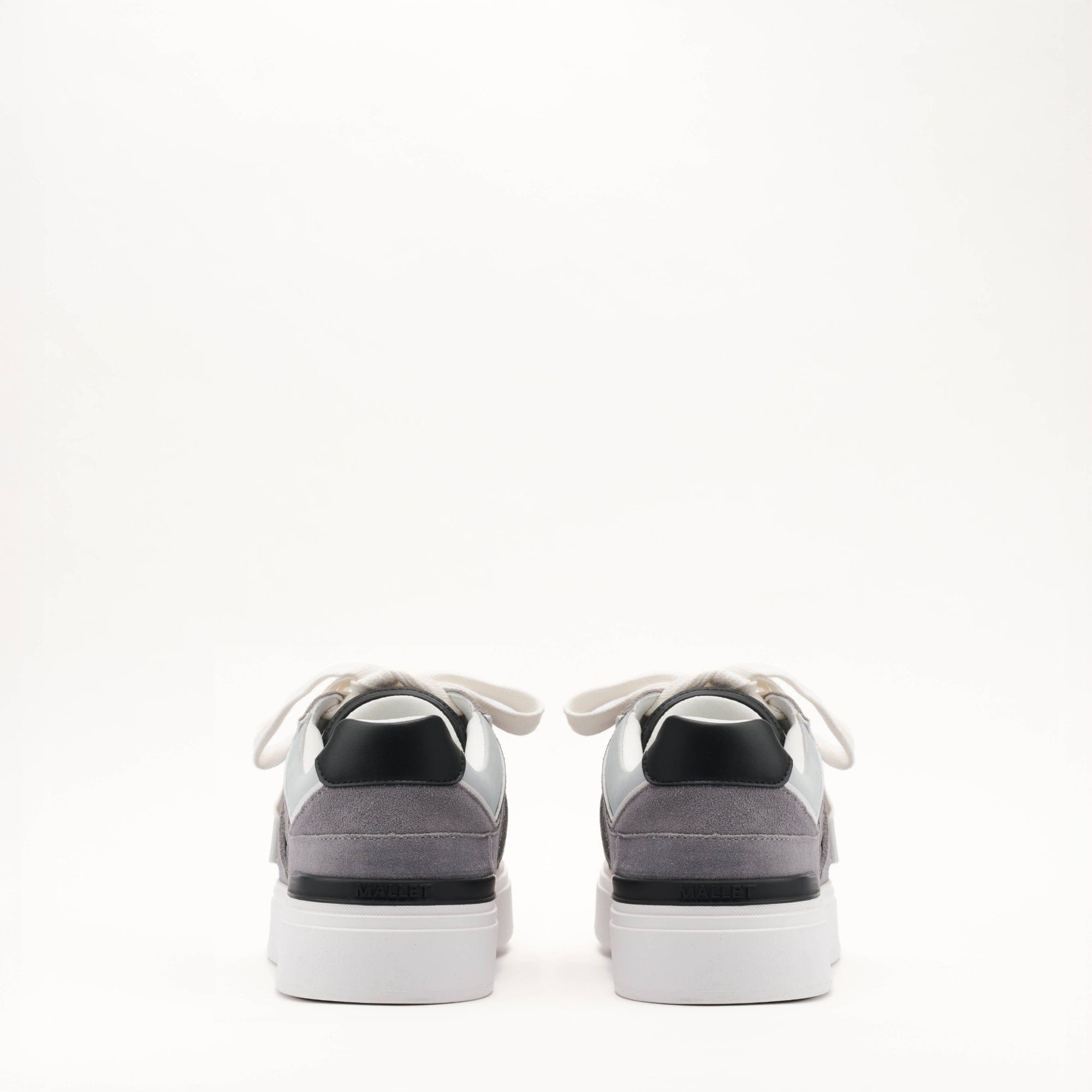 Mallet London MALLET Fenchurch Men's Grey Black Leather Trainers
