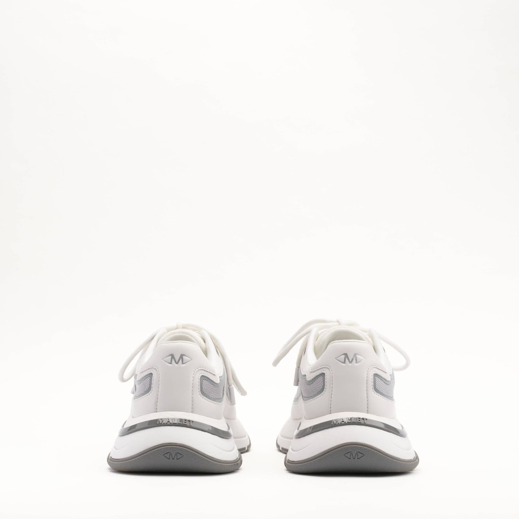 Mallet London MALLET Alton Men's White Chrome Leather Trainers