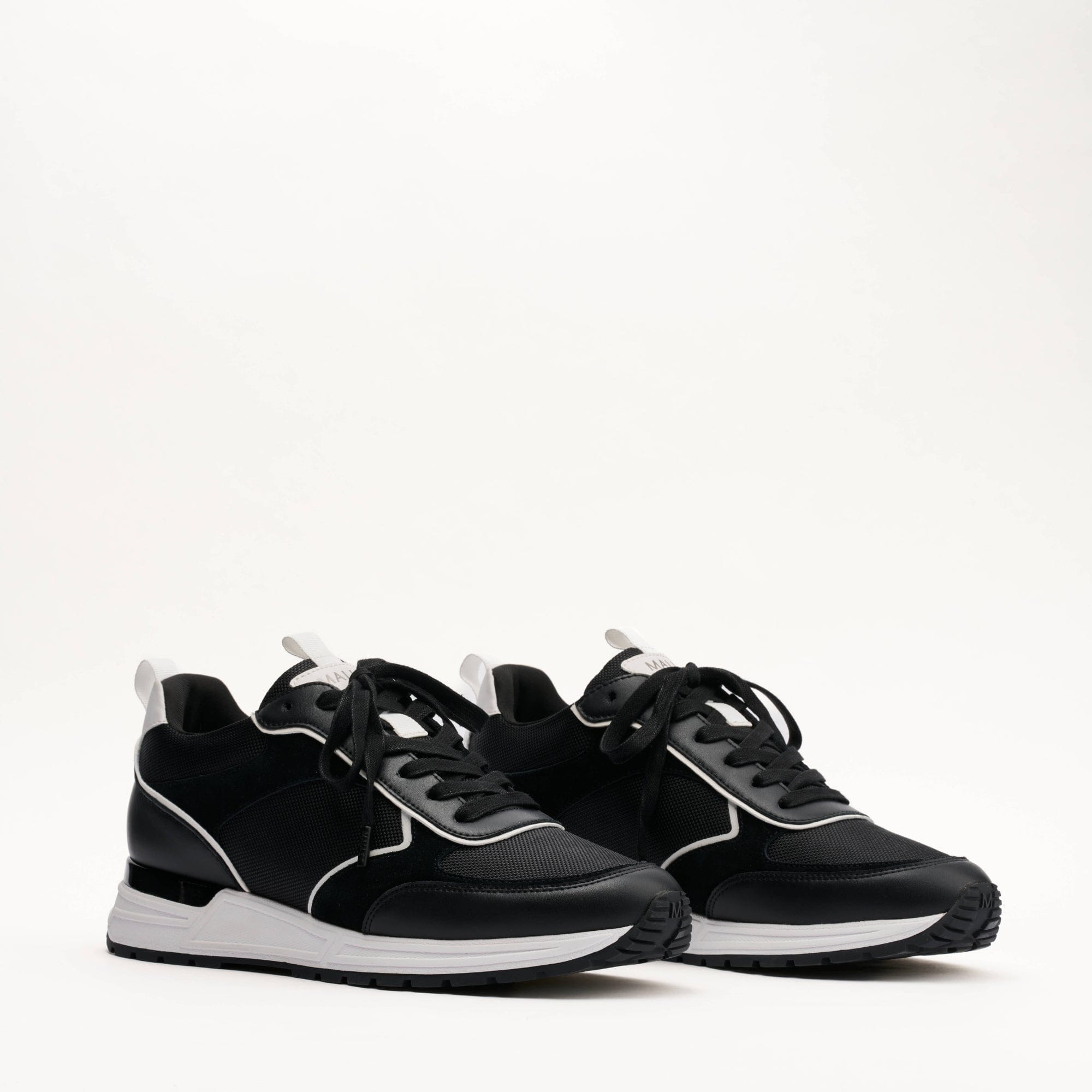 Mallet London MALLET Bethnal Men's Black White Leather Trainers