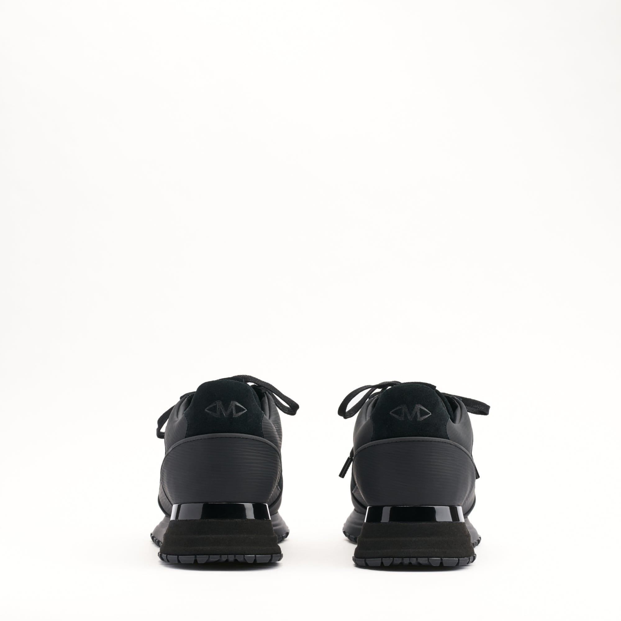 Mallet London MALLET Boundary Men's Black Ripple Leather Trainers