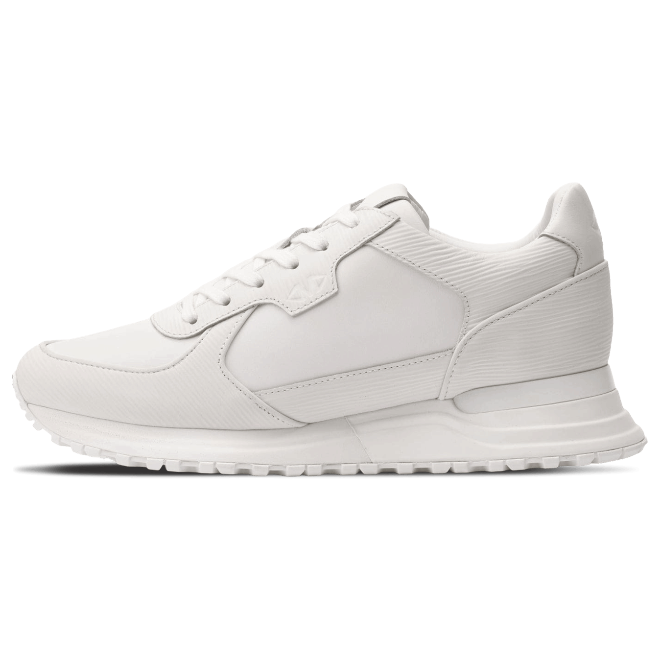 Mallet London MALLET Boundary Men's White Ripple Leather Trainers