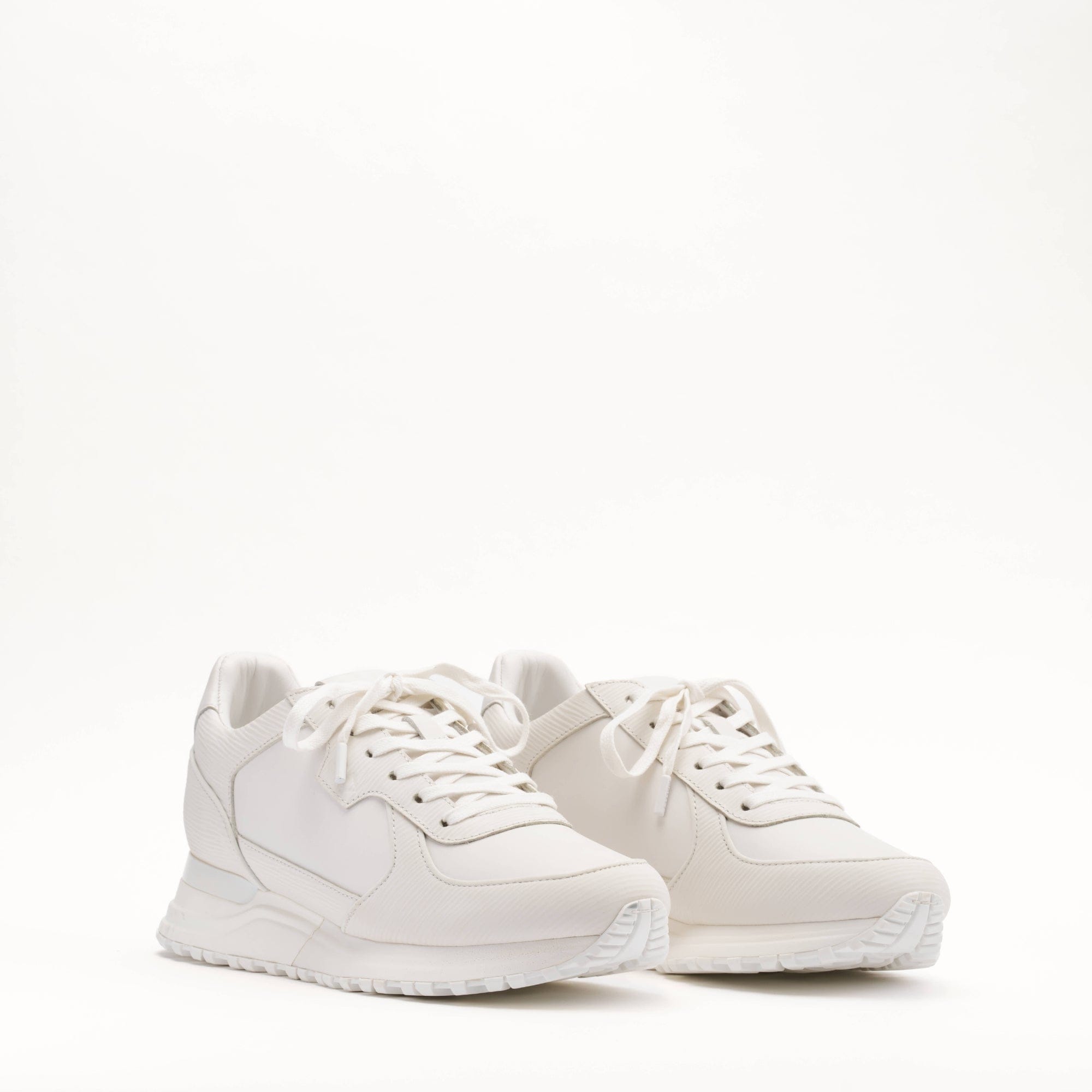 Mallet London MALLET Boundary Men's White Ripple Leather Trainers
