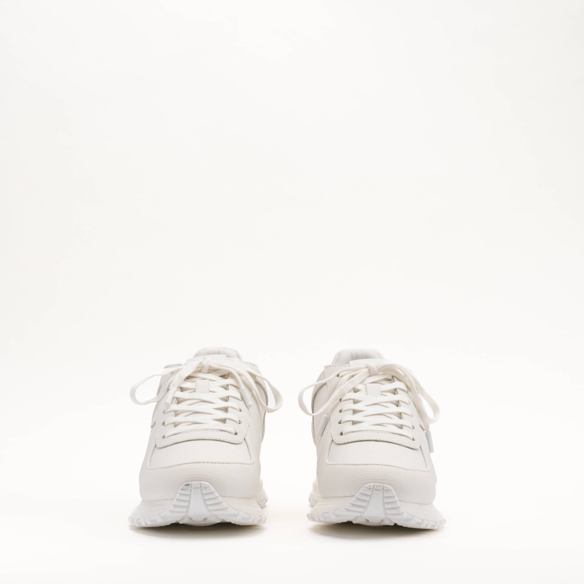 Mallet London MALLET Boundary Men's White Ripple Leather Trainers
