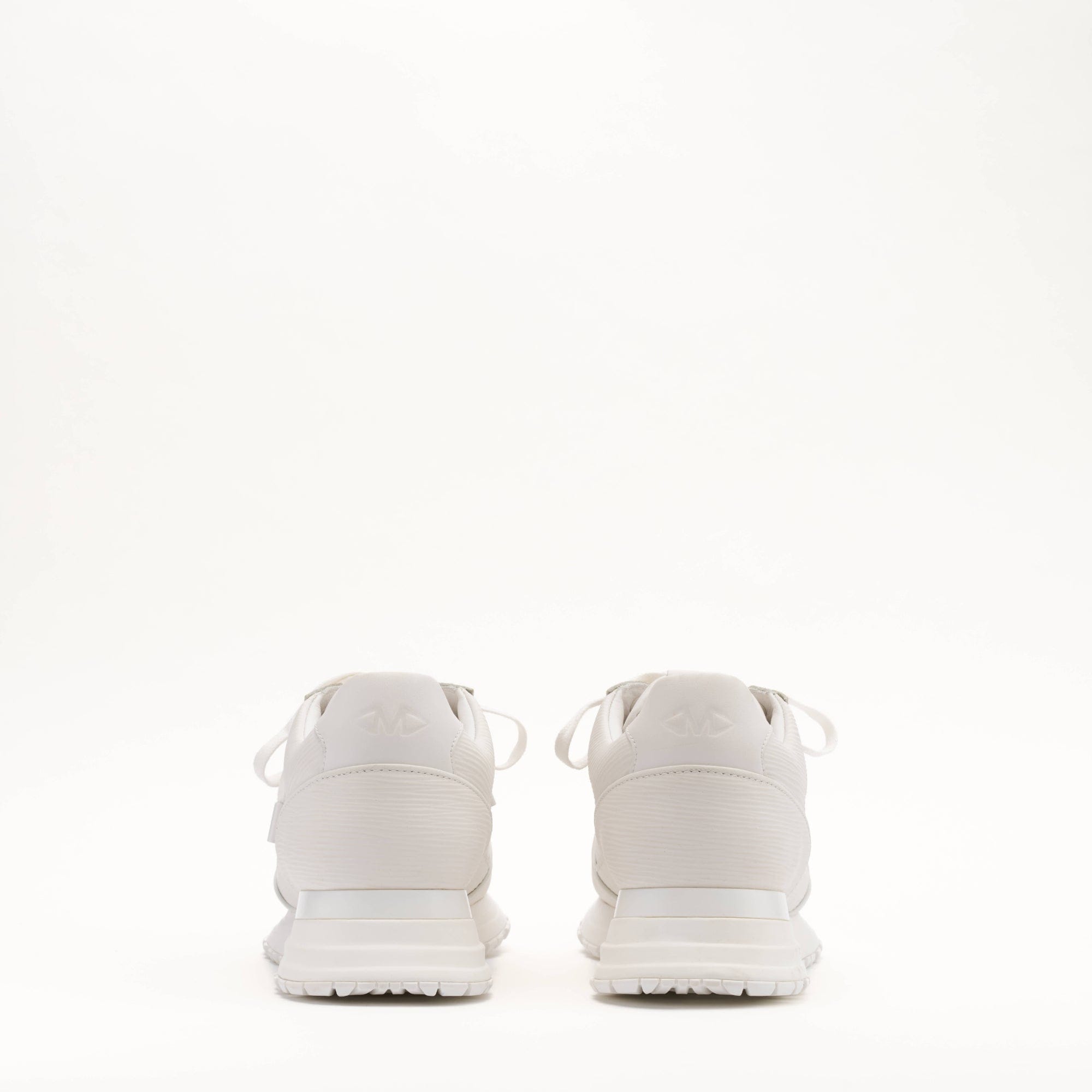 Mallet London MALLET Boundary Men's White Ripple Leather Trainers