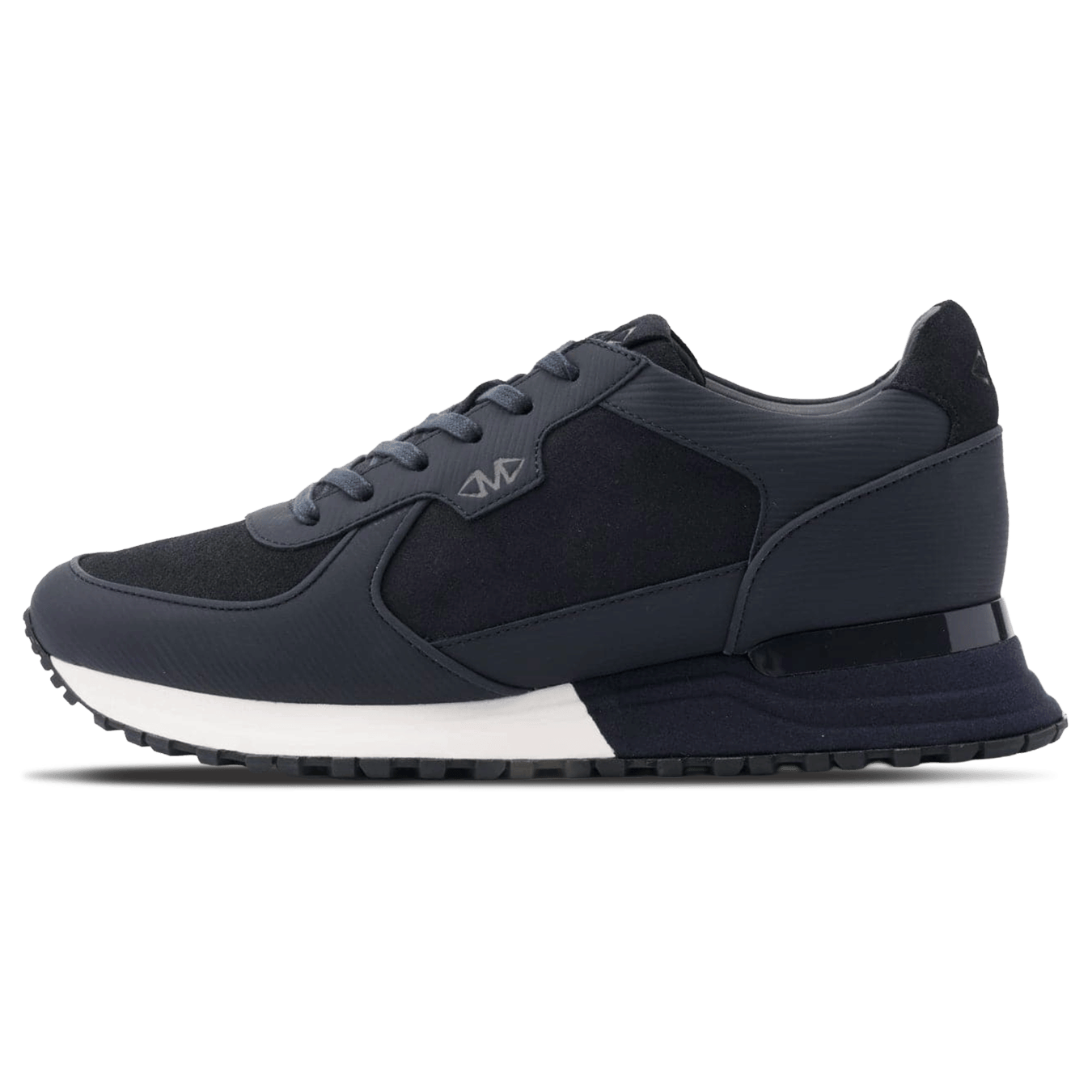 Mallet London MALLET Boundary Men's Navy Ripple Leather Trainers