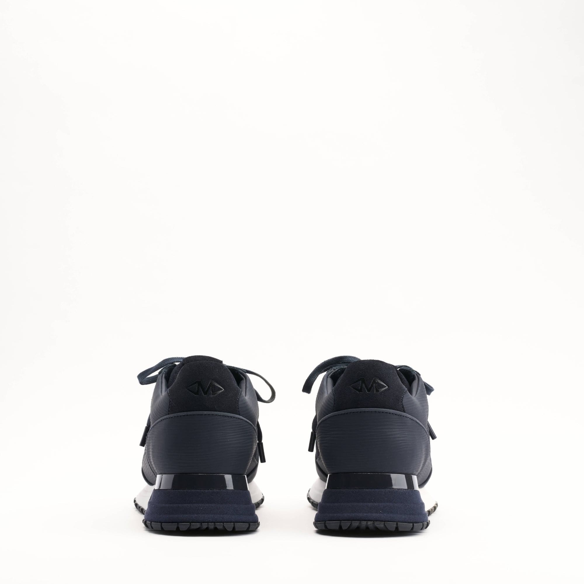 Mallet London MALLET Boundary Men's Navy Ripple Leather Trainers