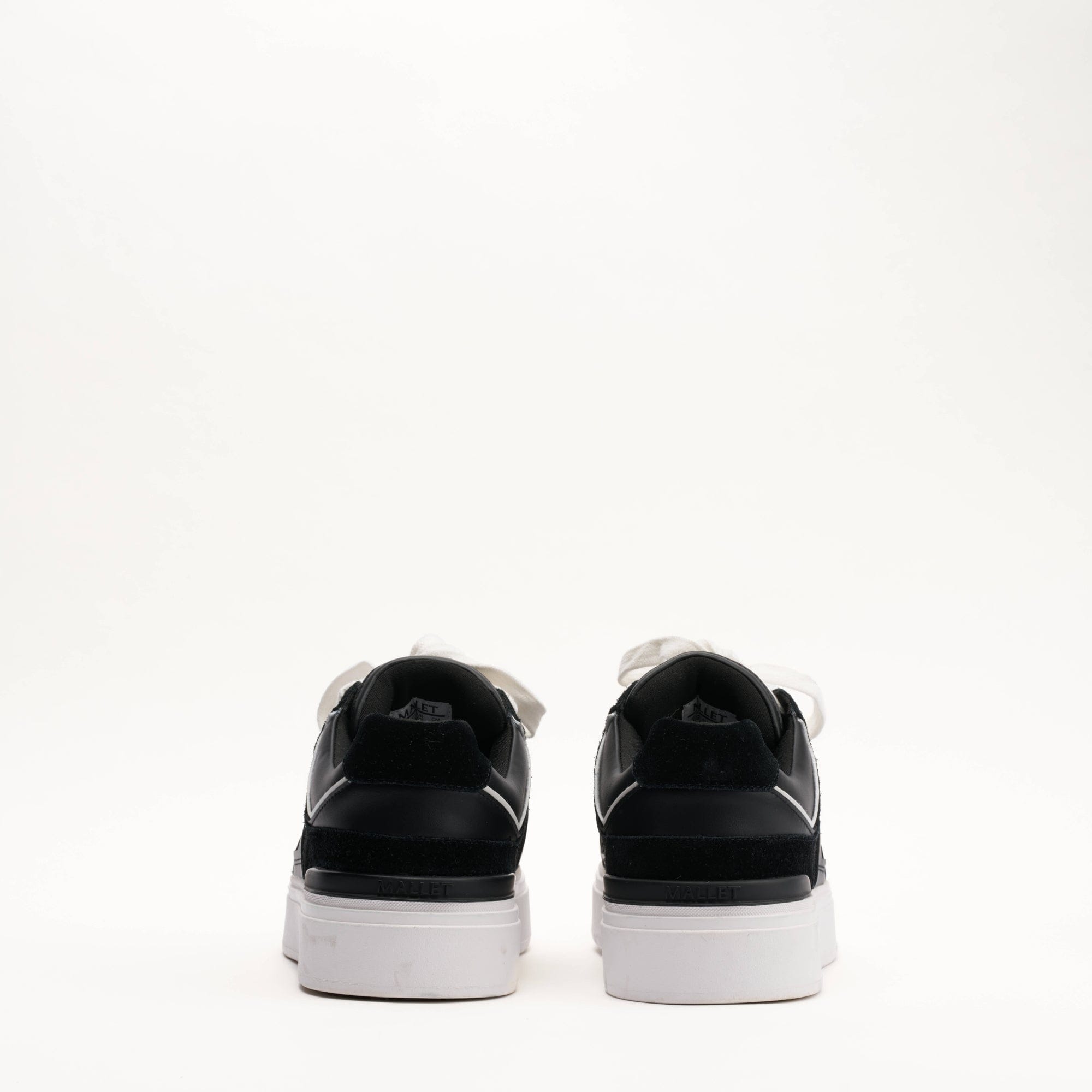 Mallet London MALLET Fenchurch Men's Black White Leather Trainers