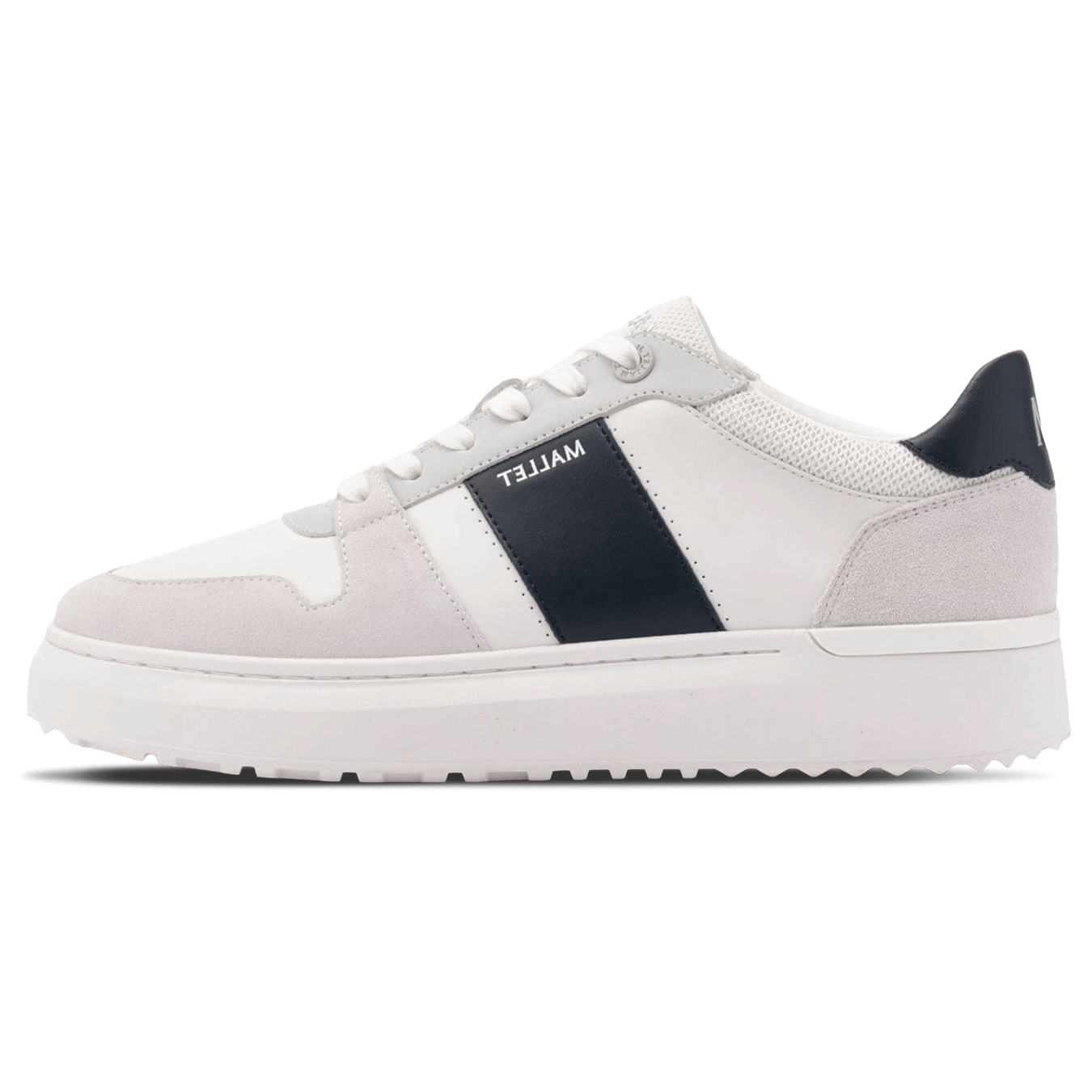 Mallet London MALLET Hoxton Lite Men's White Navy Leather Trainers