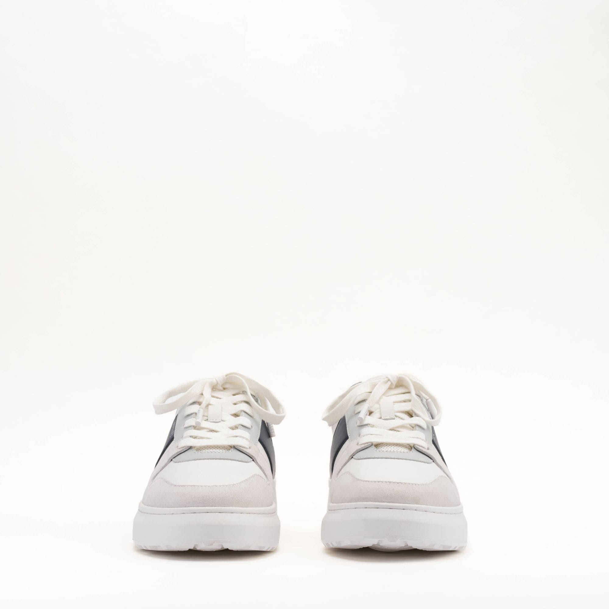 Mallet London MALLET Hoxton Lite Men's White Navy Leather Trainers