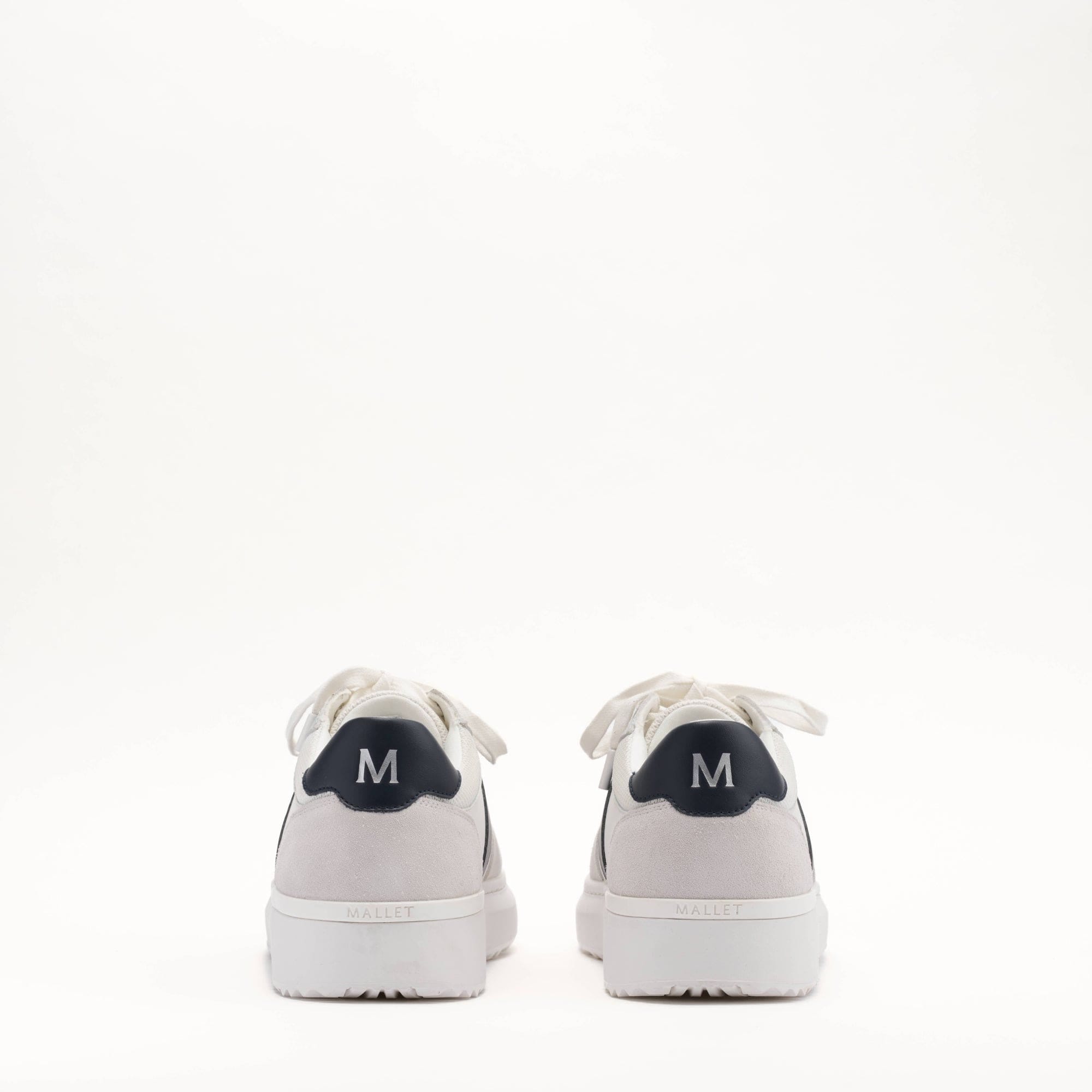 Mallet London MALLET Hoxton Lite Men's White Navy Leather Trainers