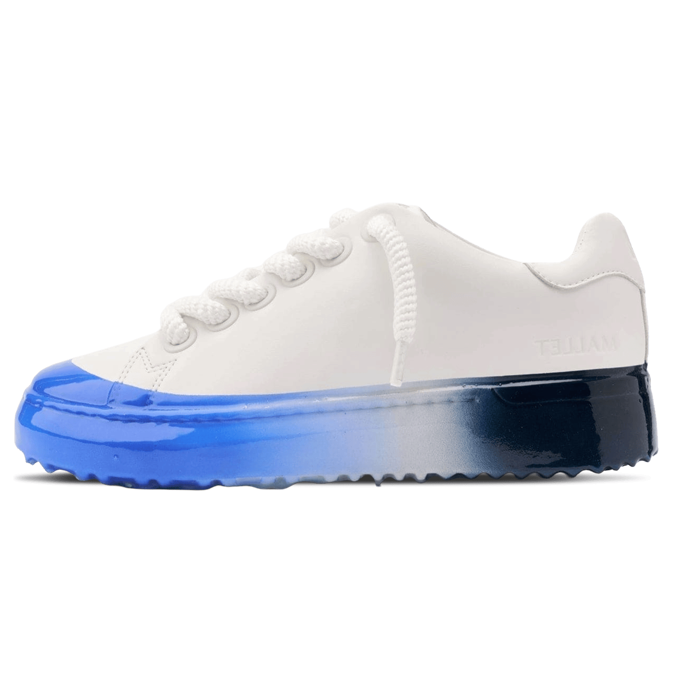 Mallet London MALLET GRFTR Lite Men's White Blue Ombre Dip Leather Trainers