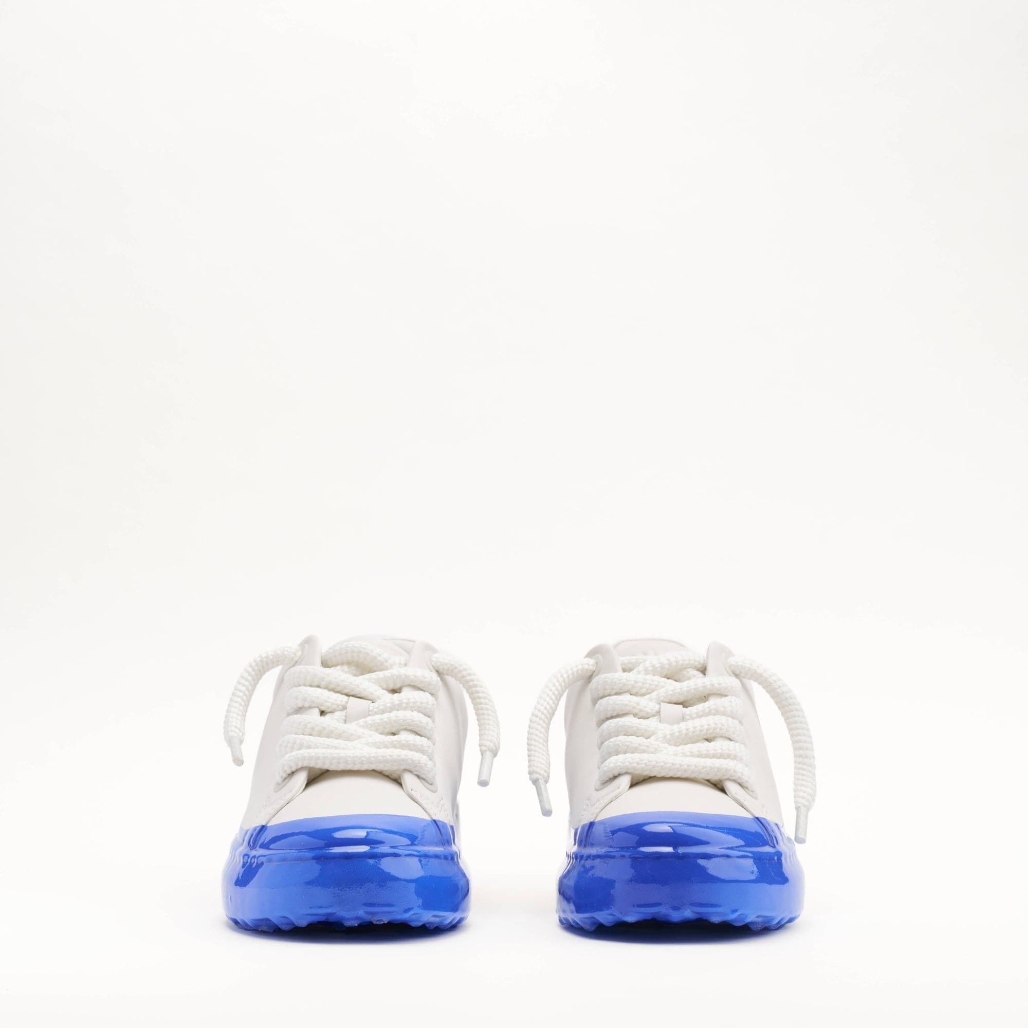 Mallet London MALLET GRFTR Lite Men's White Blue Ombre Dip Leather Trainers
