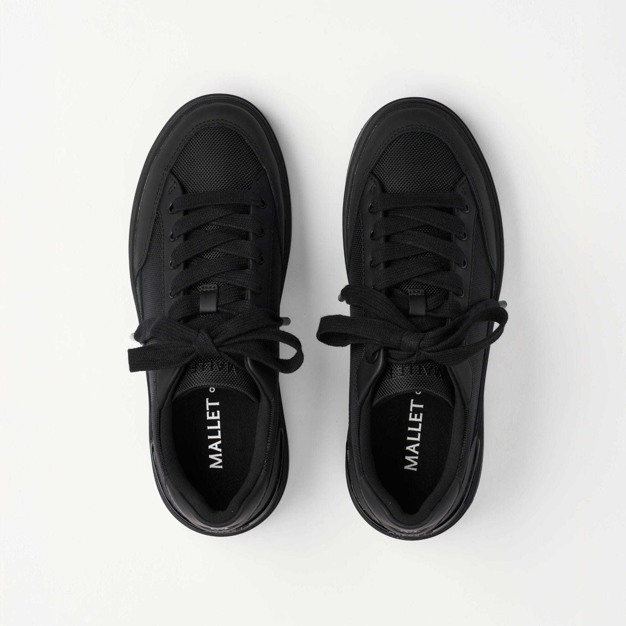 Mallet London MALLET Lansbury Men's Black Leather & Nylon Trainers