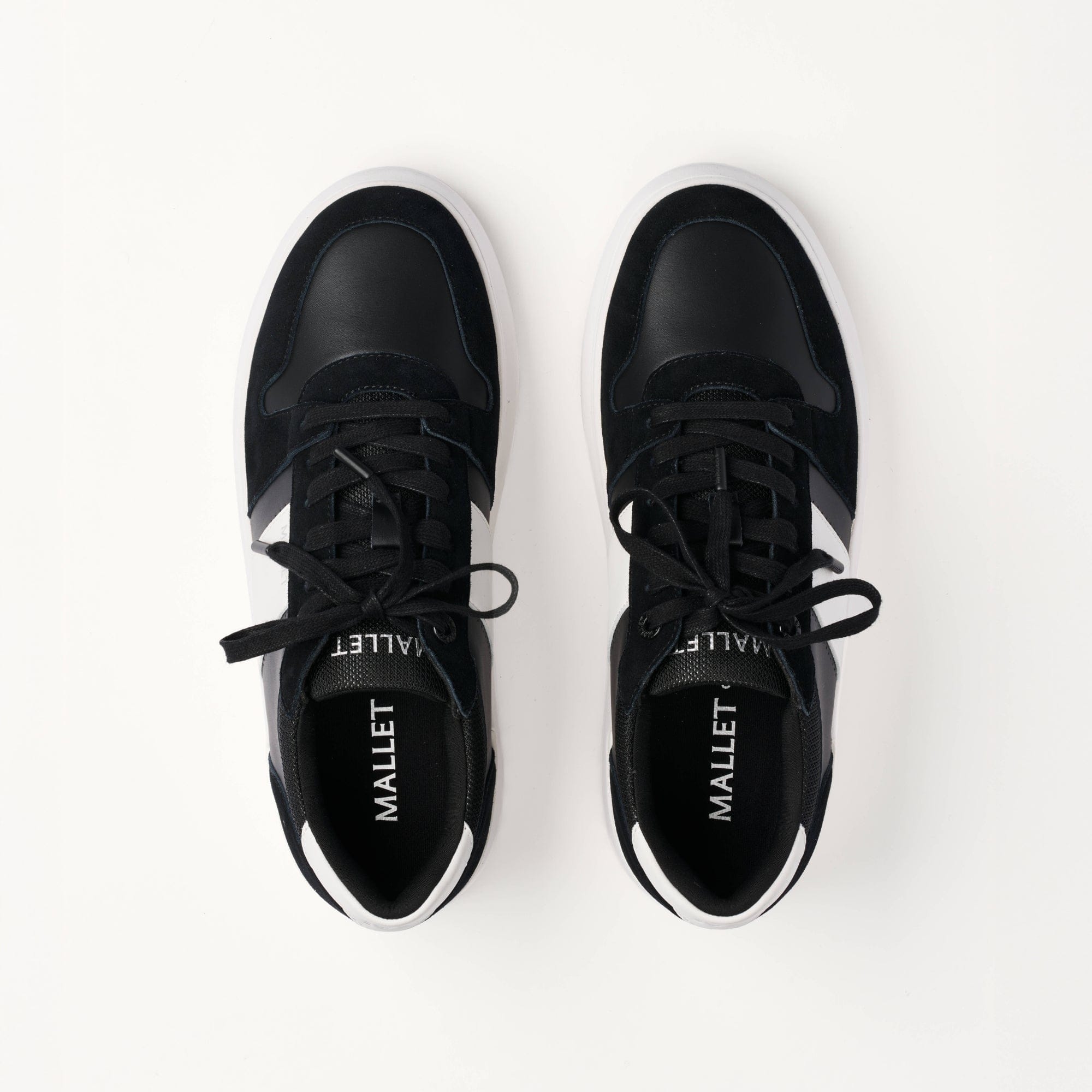 Mallet London MALLET Hoxton Lite Men's Black White Leather Trainers