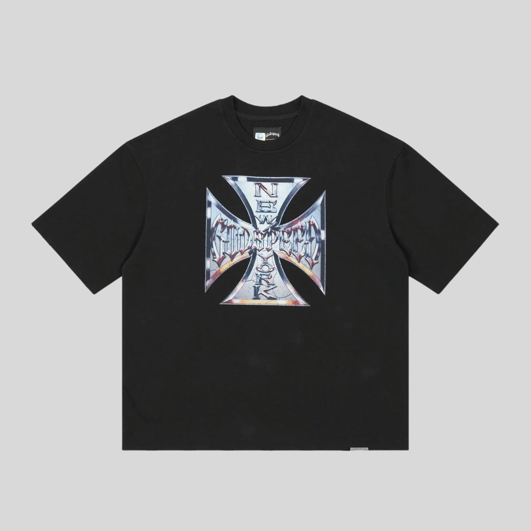 GODSPEED CHROME MOTTO T-SHIRT BLACK